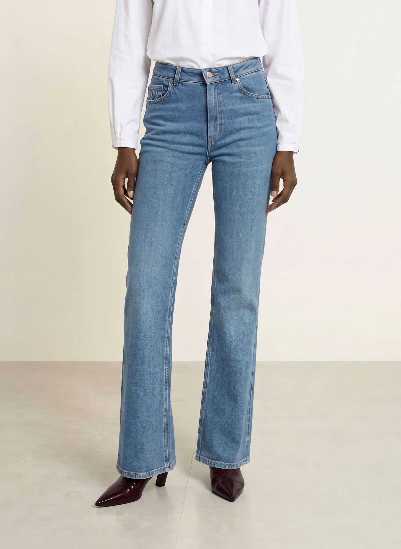 HUGO Bootcut Jeans GORINNE: 437 BRIGHT BLUE