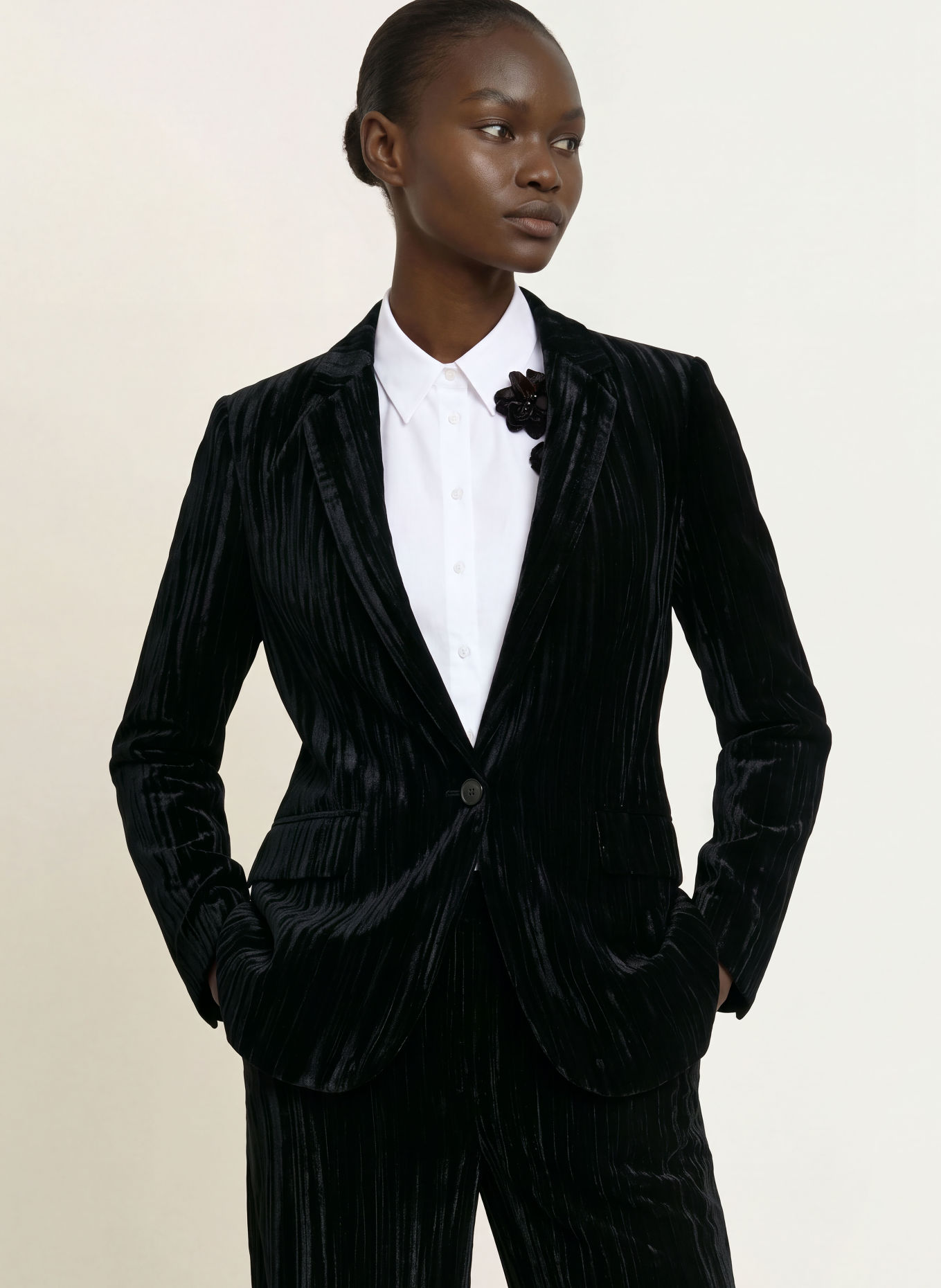 HUGO Blazer en velours AURENT: NOIR