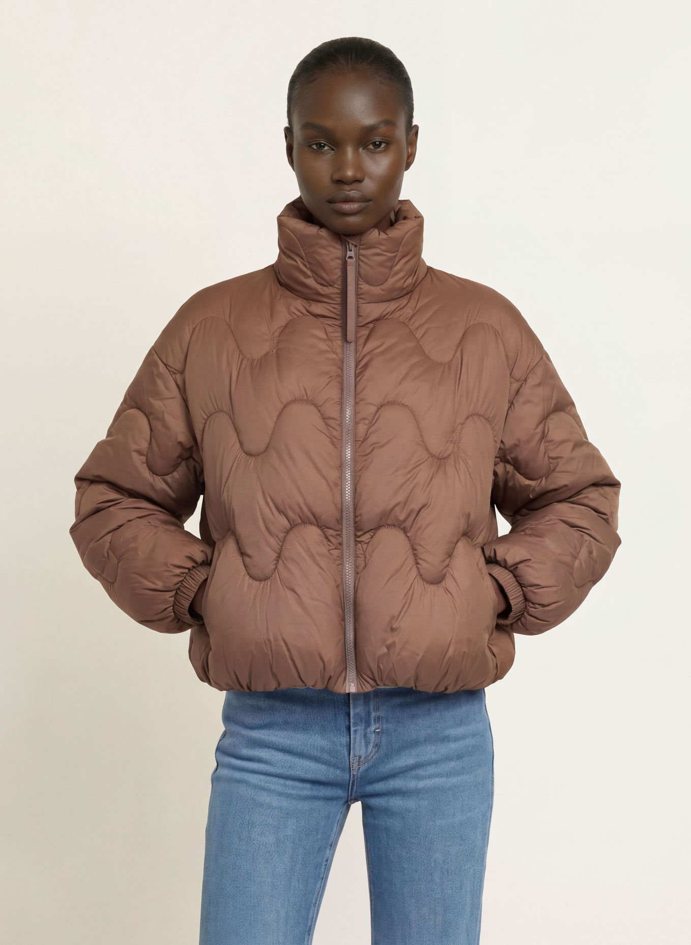 HUGO Steppjacke FALBALA: HELLBRAUN