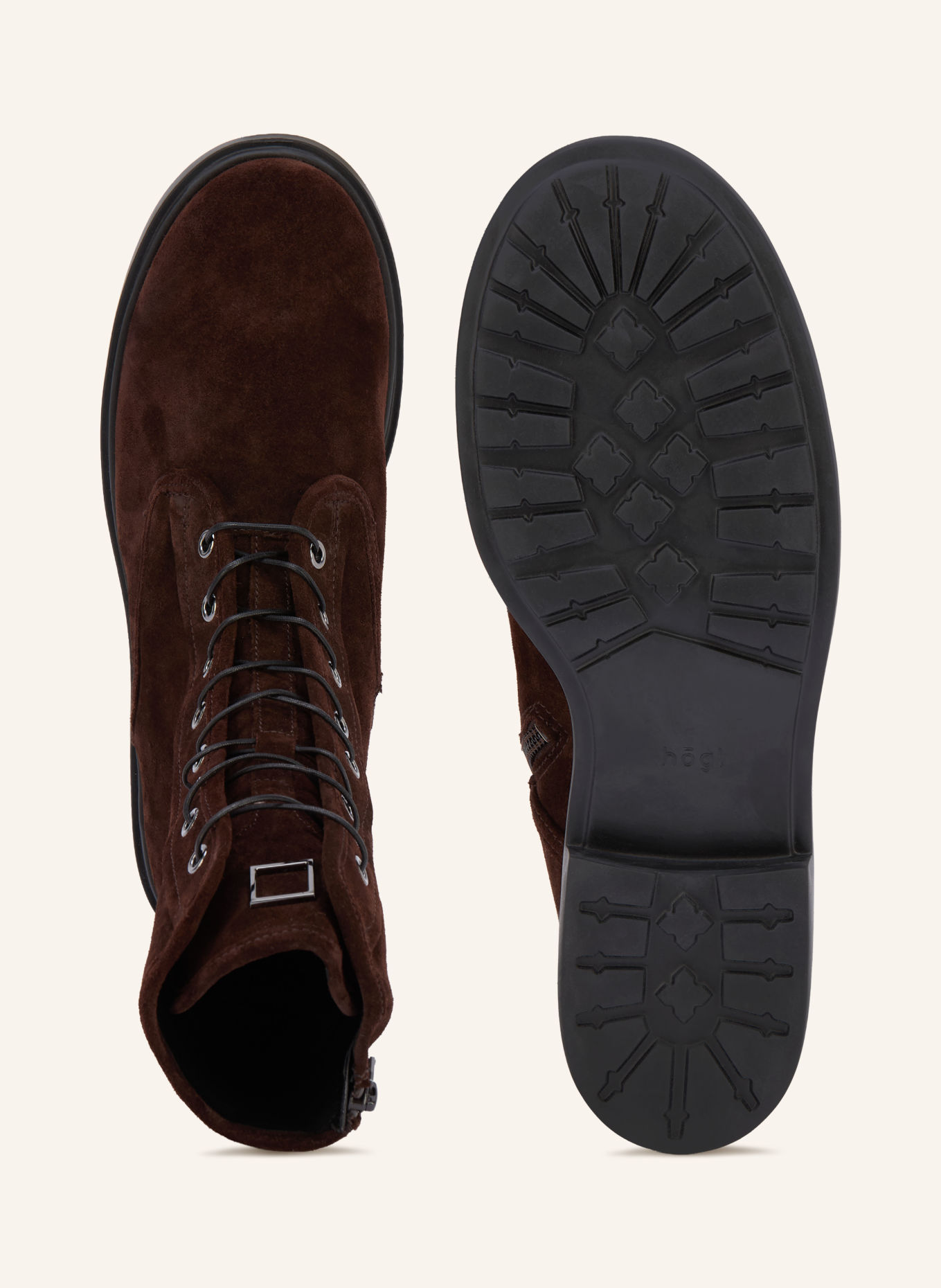 Högl Schnürboots: DUNKELBRAUN / PLATIN