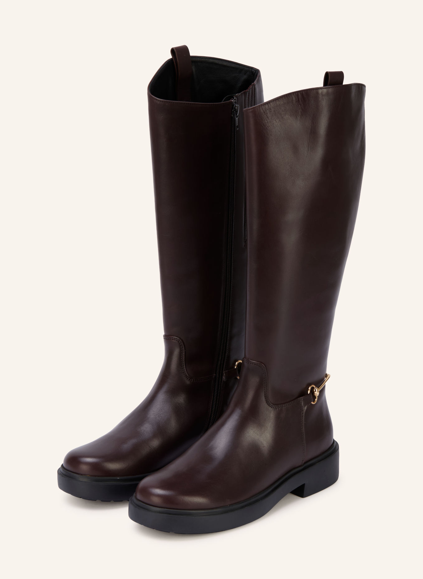 Högl Stiefel: DUNKELBRAUN / GOLD