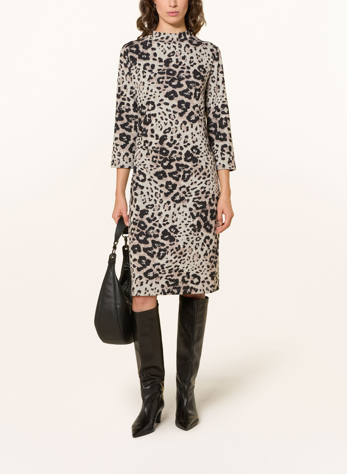 Betty Barclay Strickkleid mit 3/4-Arm: CREME / BEIGE / SCHWARZ
