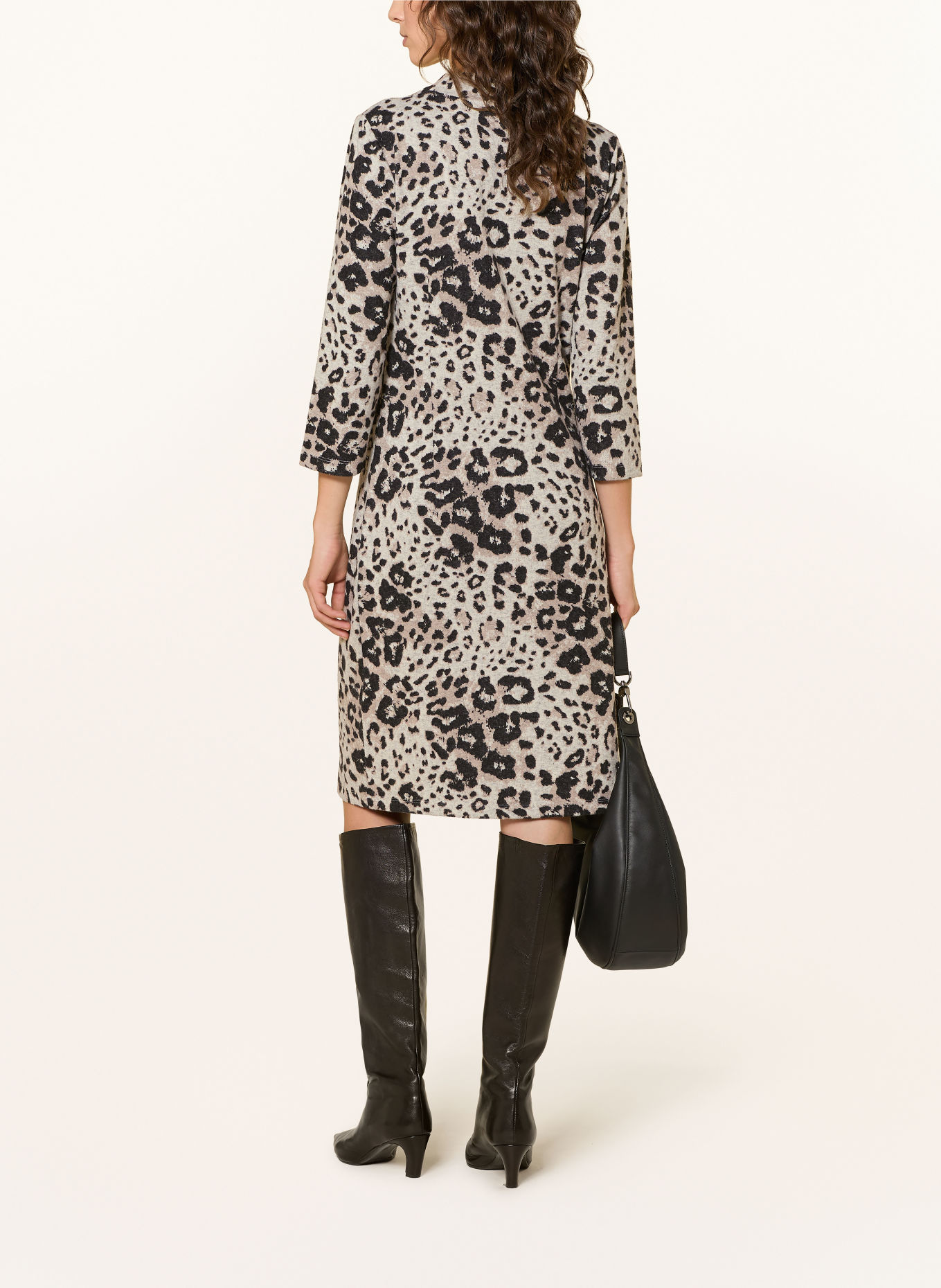 Betty Barclay Strickkleid mit 3/4-Arm: CREME / BEIGE / SCHWARZ