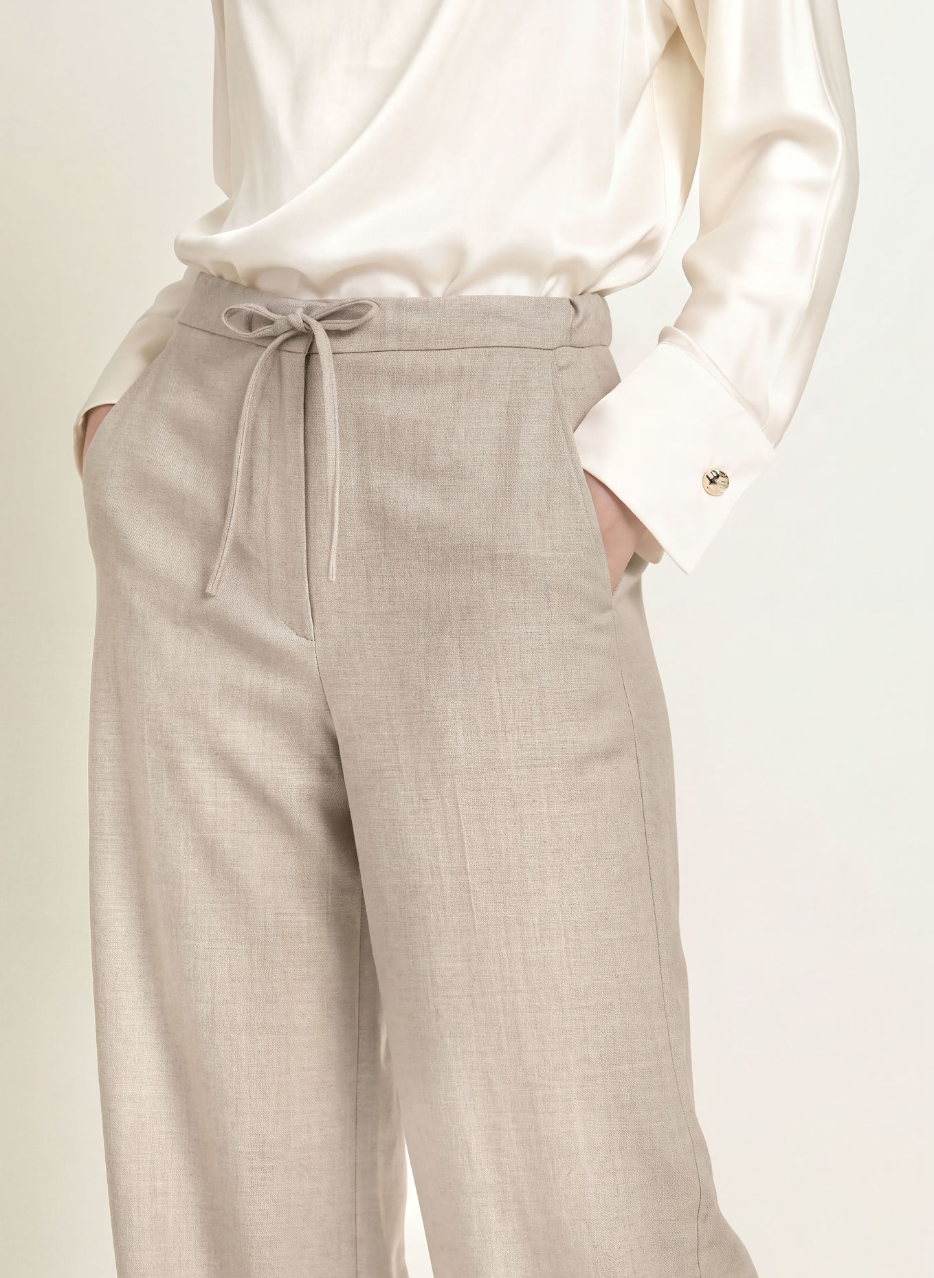 Max Mara STUDIO RECENTE Wide-leg trousers: BEIGE