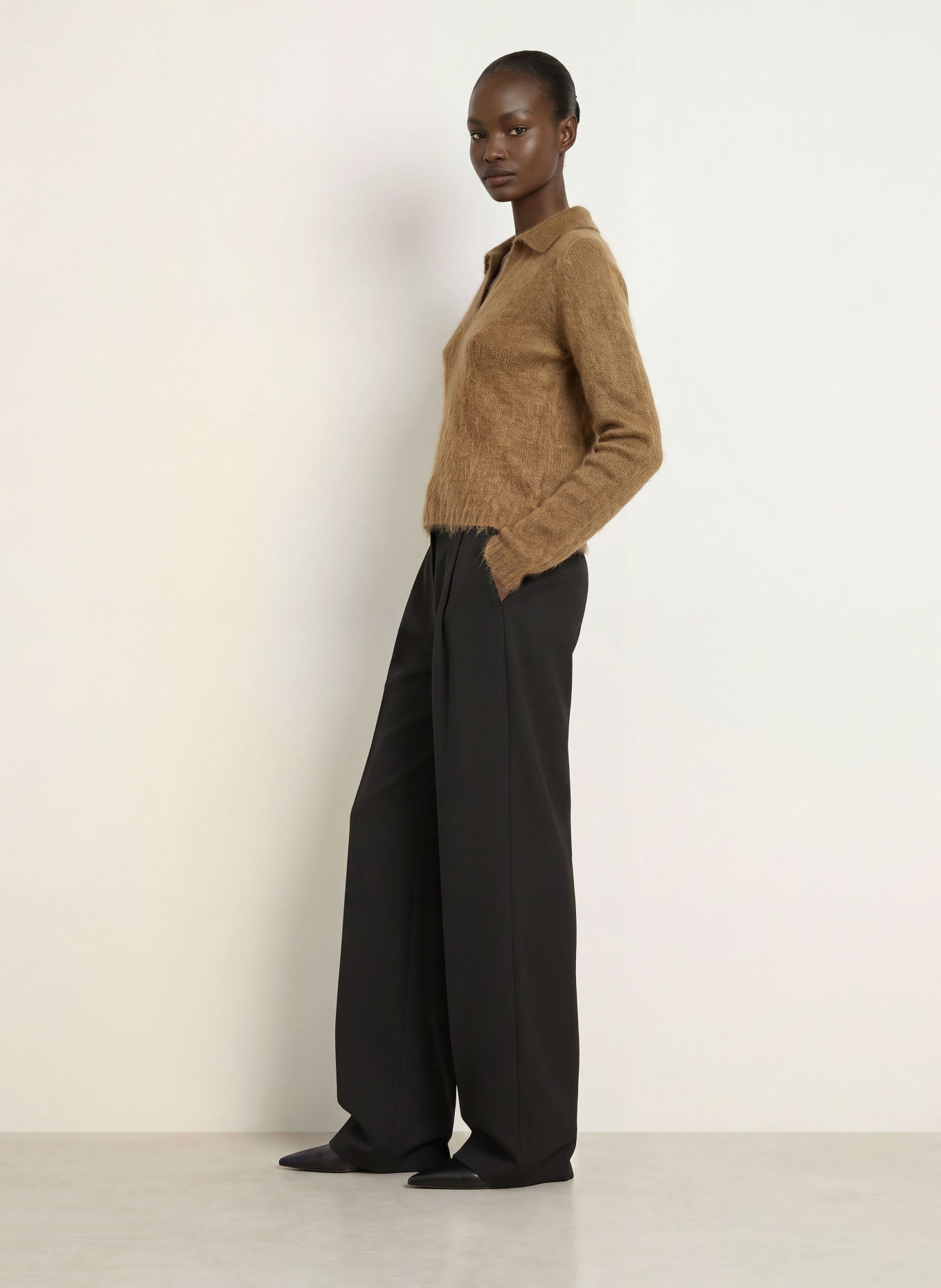 Max Mara STUDIO FEBE Sweater with Mohair: BROWN