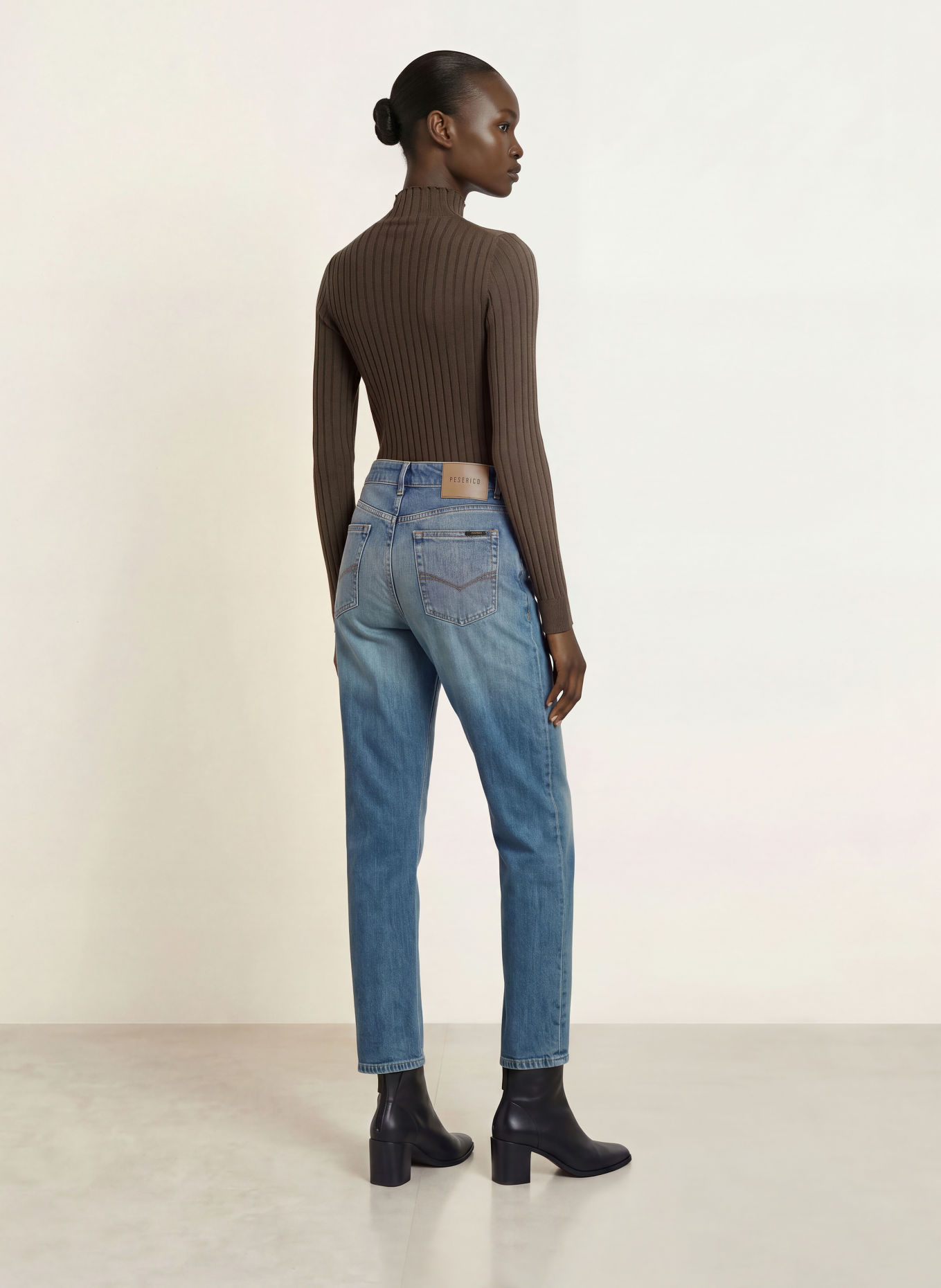 PESERICO Pullover: DUNKELBRAUN
