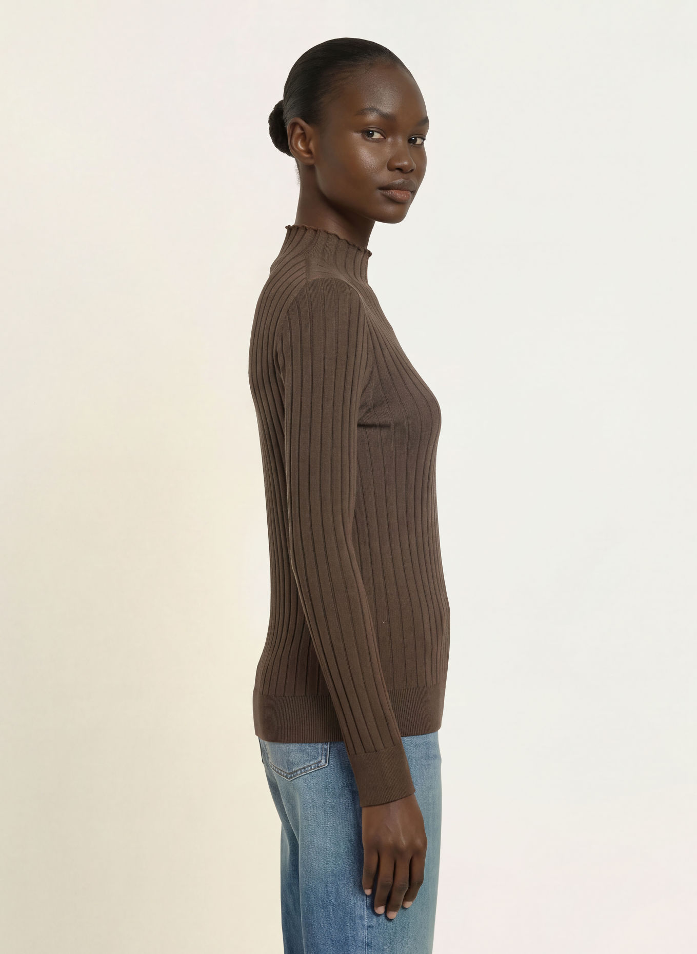 PESERICO Pullover: DUNKELBRAUN
