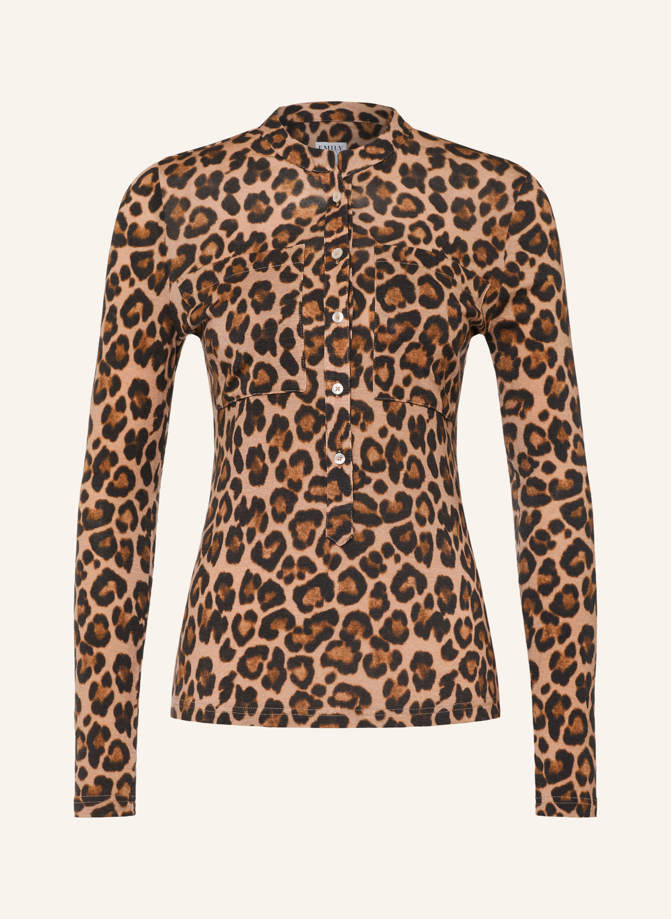 Emily VAN DEN BERGH Shirt blouse: BEIGE / CAMEL / DARK BROWN