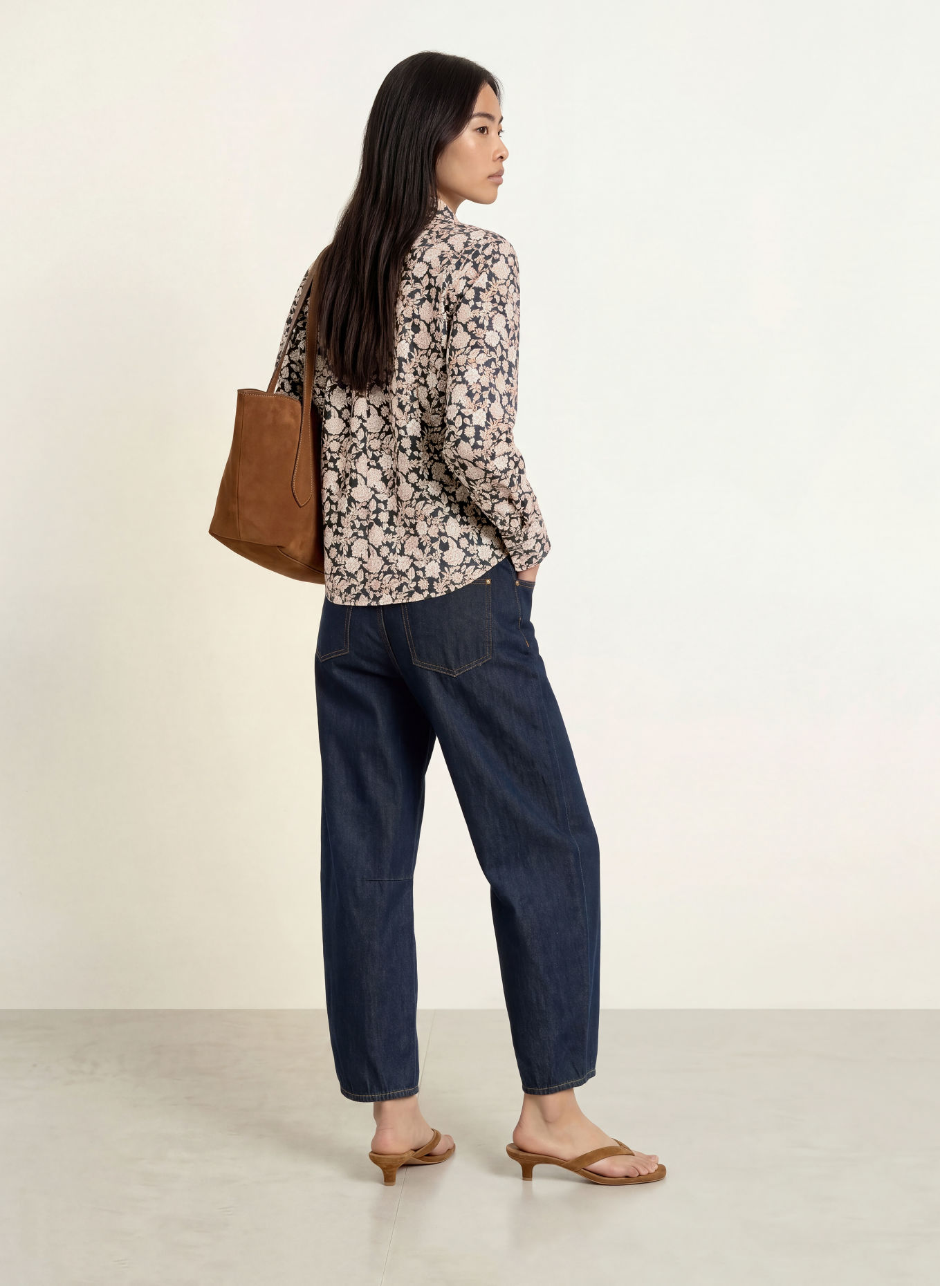 Emily VAN DEN BERGH Hemdbluse: SCHWARZ / CAMEL / WEISS