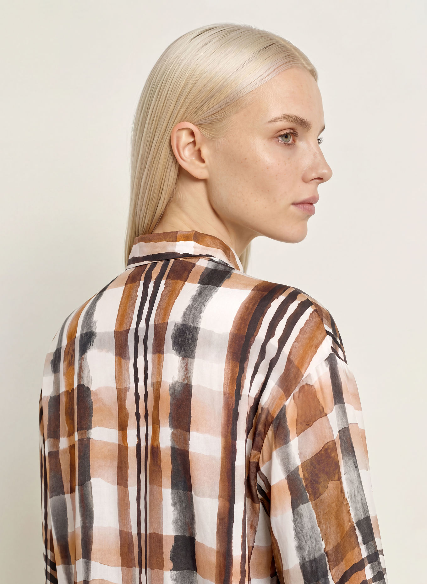 Emily VAN DEN BERGH Košilová halenka: KRÉMOVÁ / HNĚDÁ / ČERNÁ