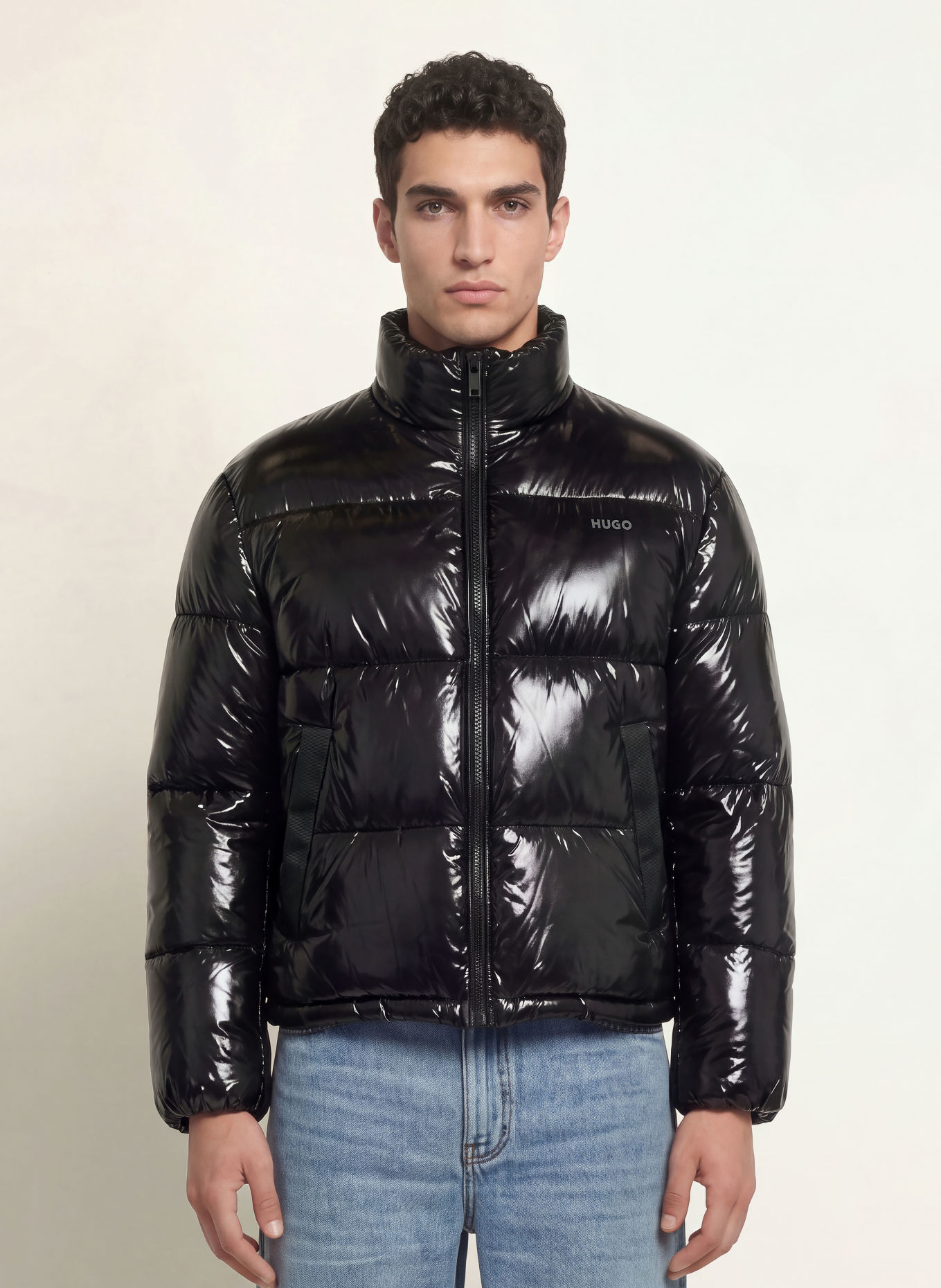 HUGO BALTOS Quilted Jacket: BLACK