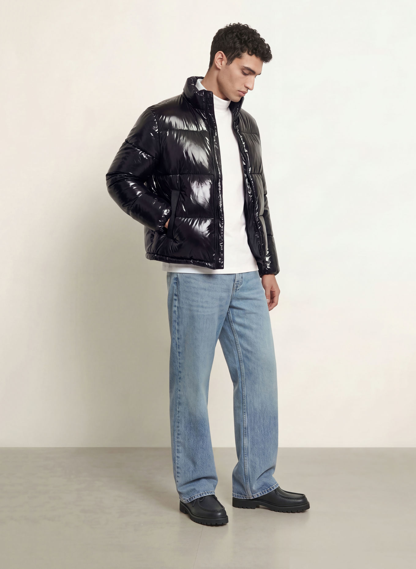 HUGO BALTOS Quilted Jacket: BLACK