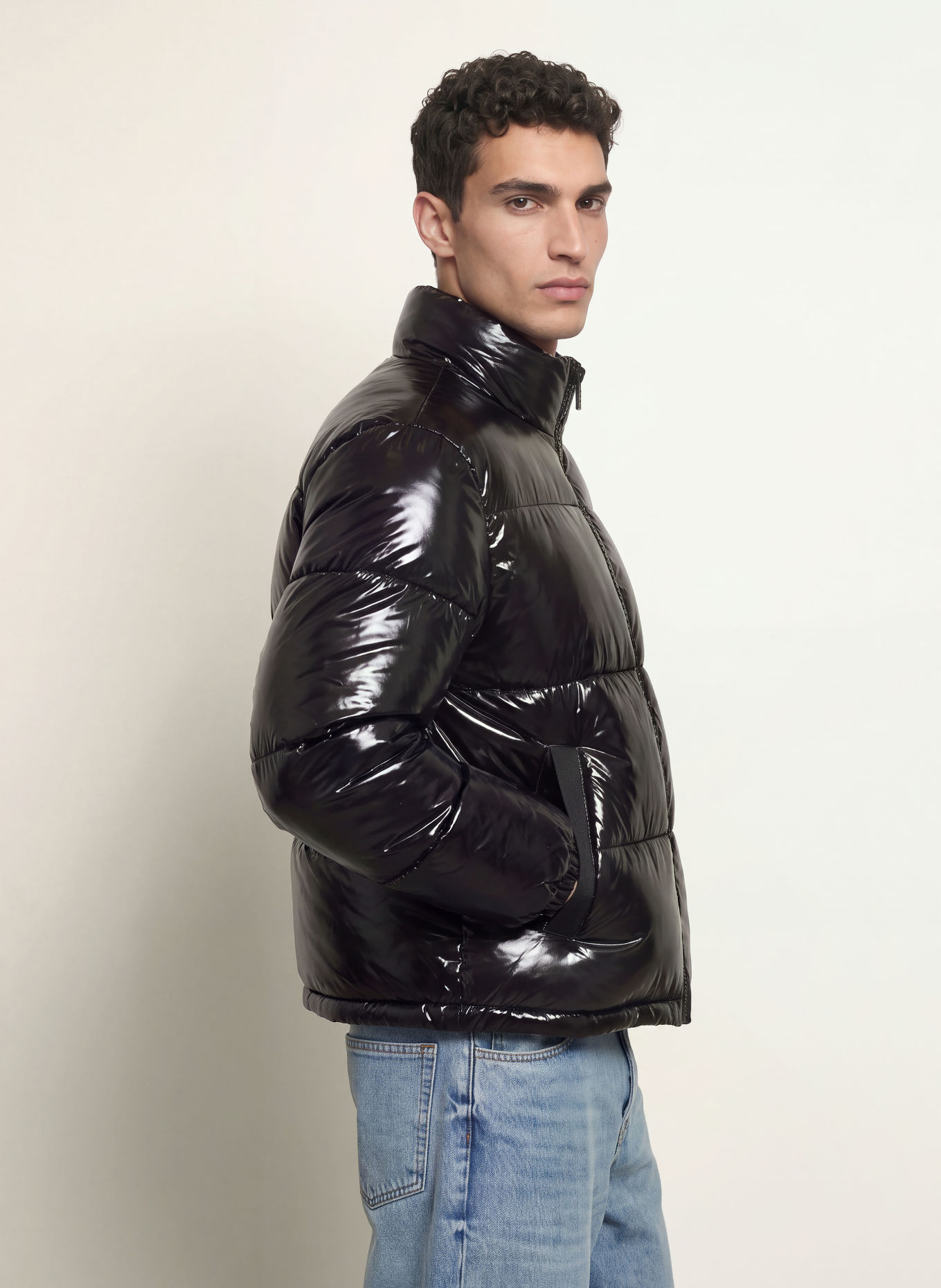 HUGO BALTOS Quilted Jacket: BLACK