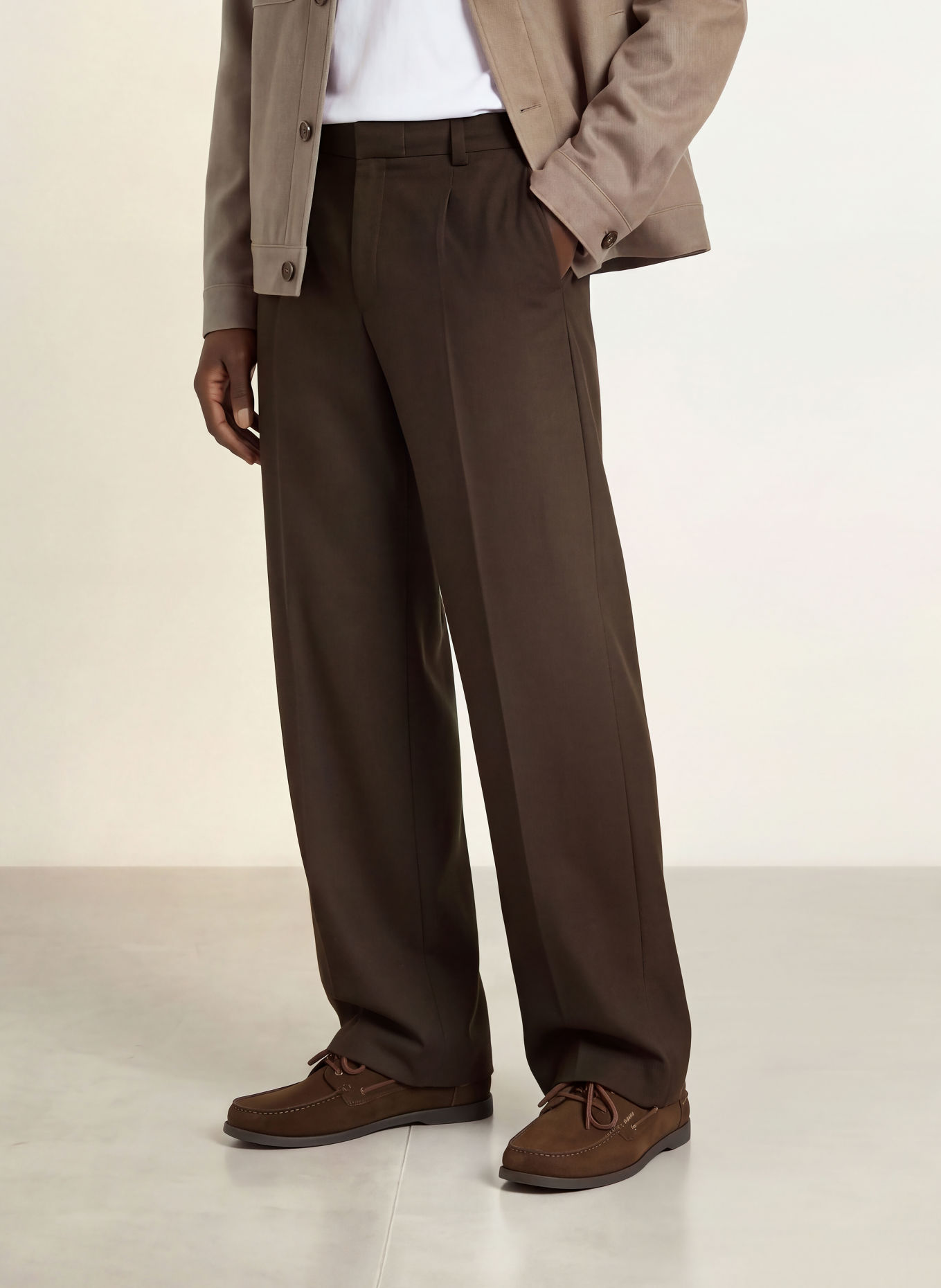 HUGO Chinos TARI Regular Fit: MÖRKBRUN