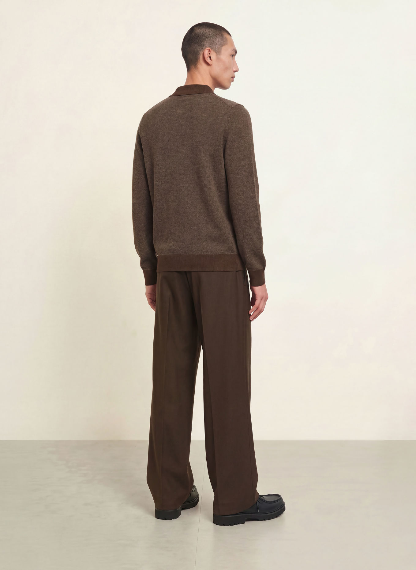 HUGO SOLONIN Sweater: BROWN / DARK BROWN
