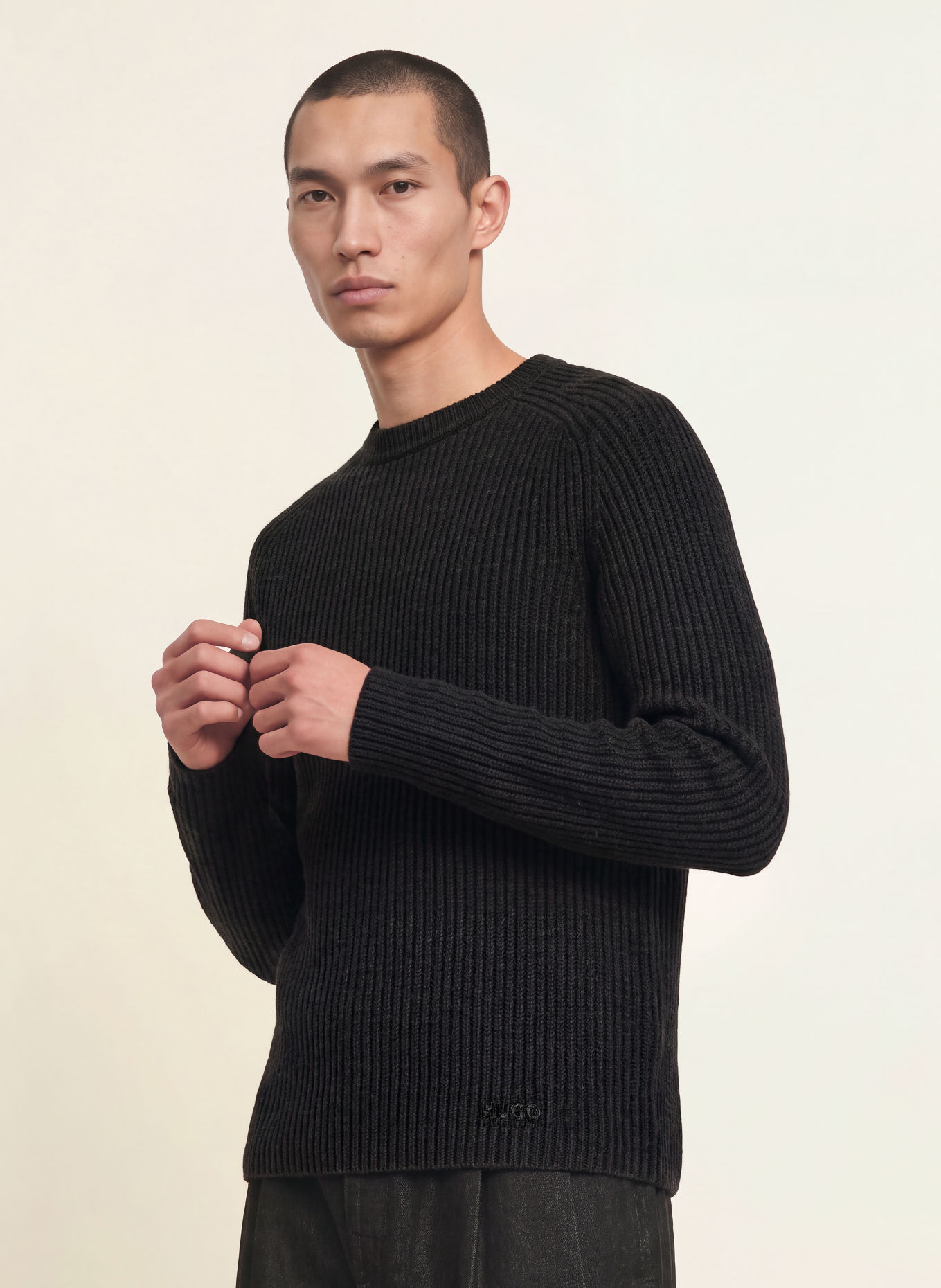 HUGO Pullover SAN CALEB: SCHWARZ