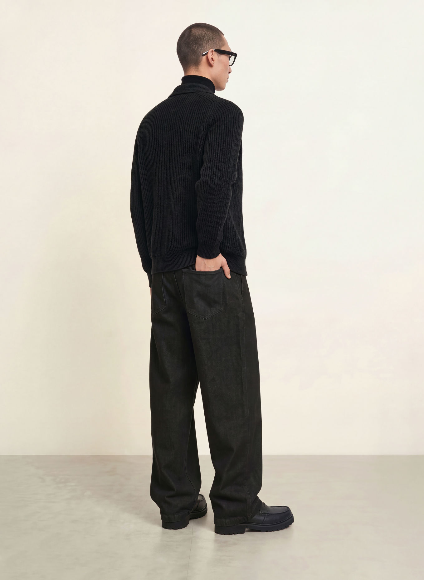 HUGO SARDEEP Cardigan: BLACK