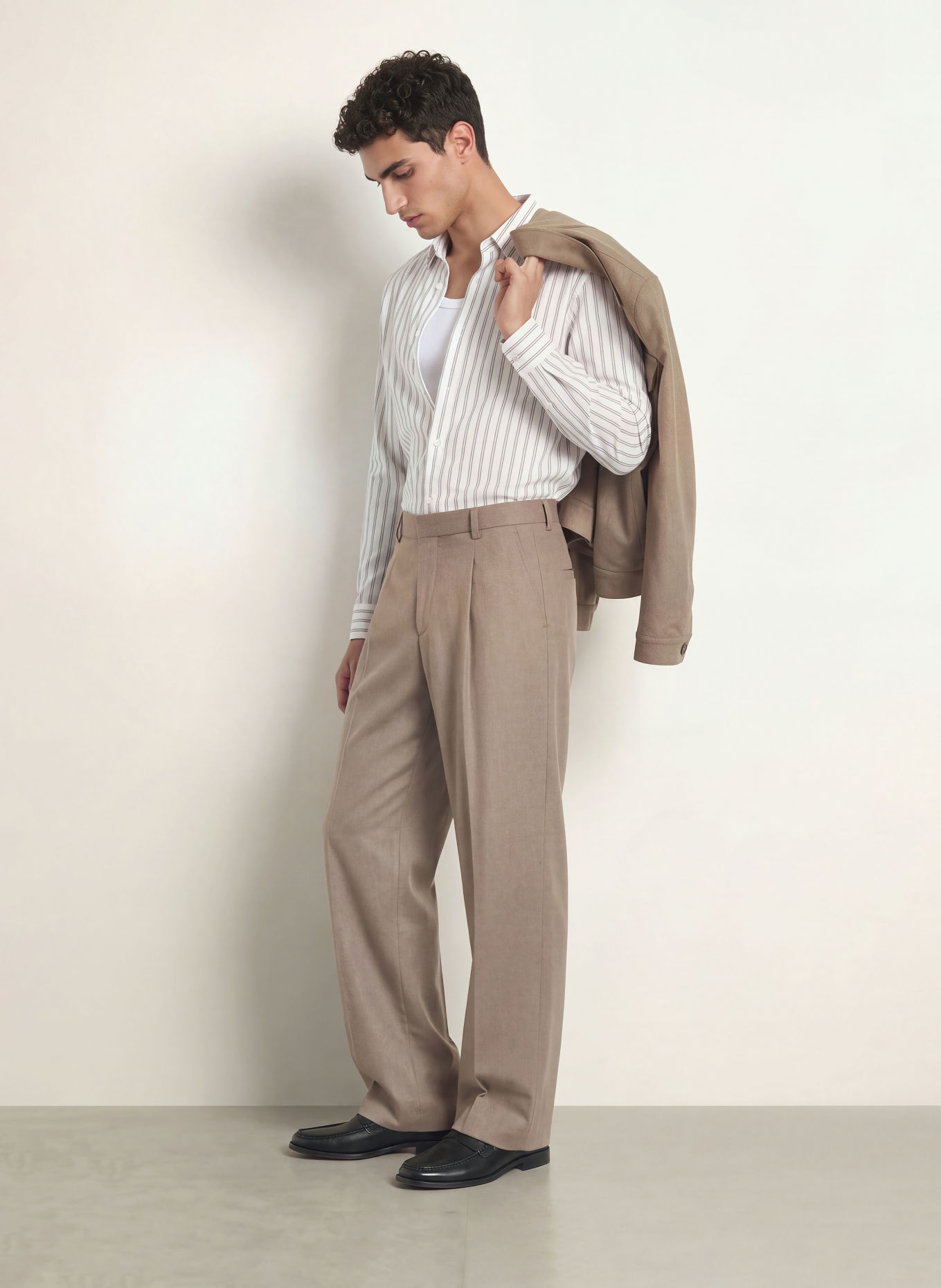 HUGO TONY Modern Fit Chinos: LIGHT BROWN