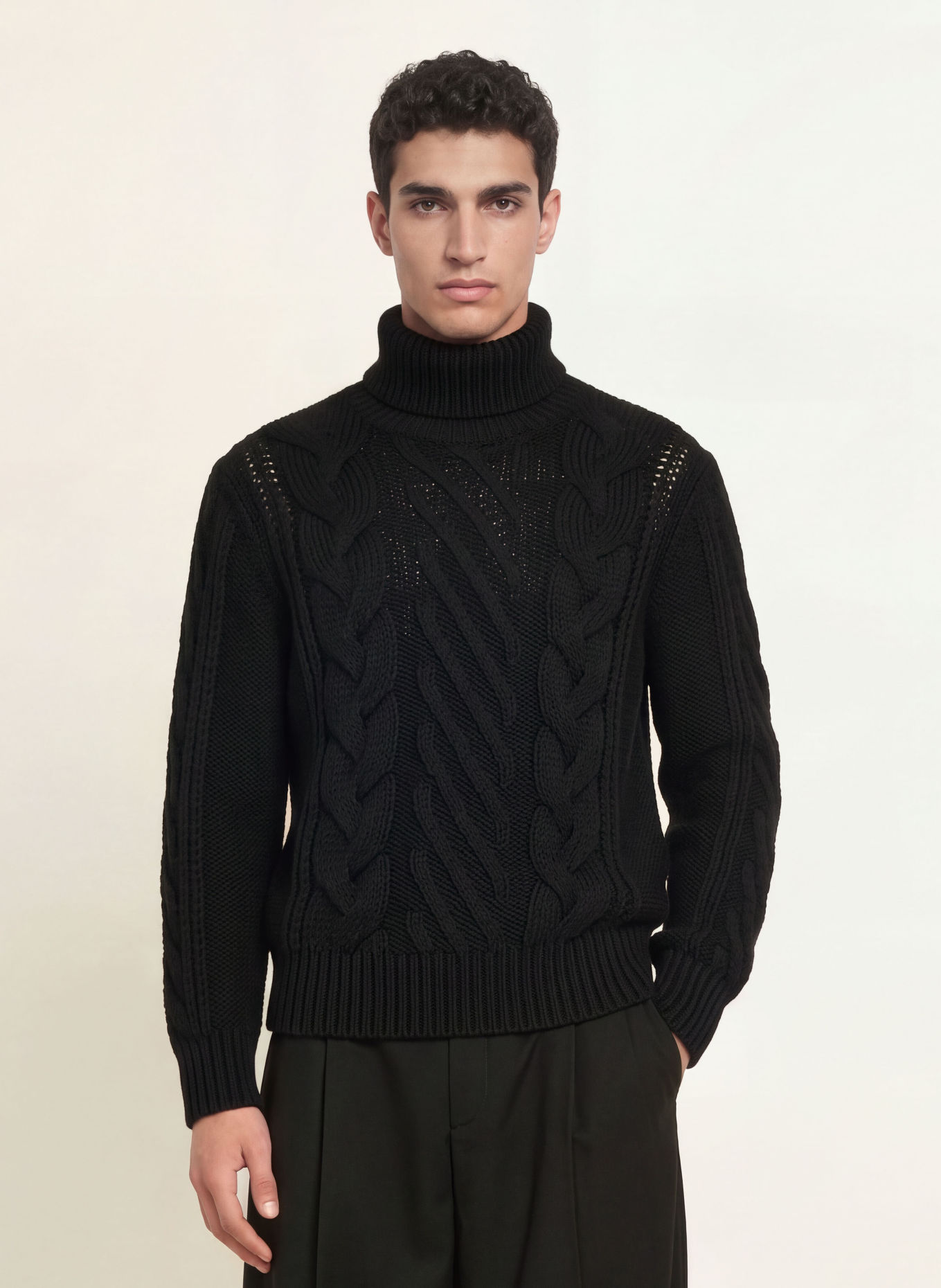 HUGO SCANLON Turtleneck sweater: BLACK