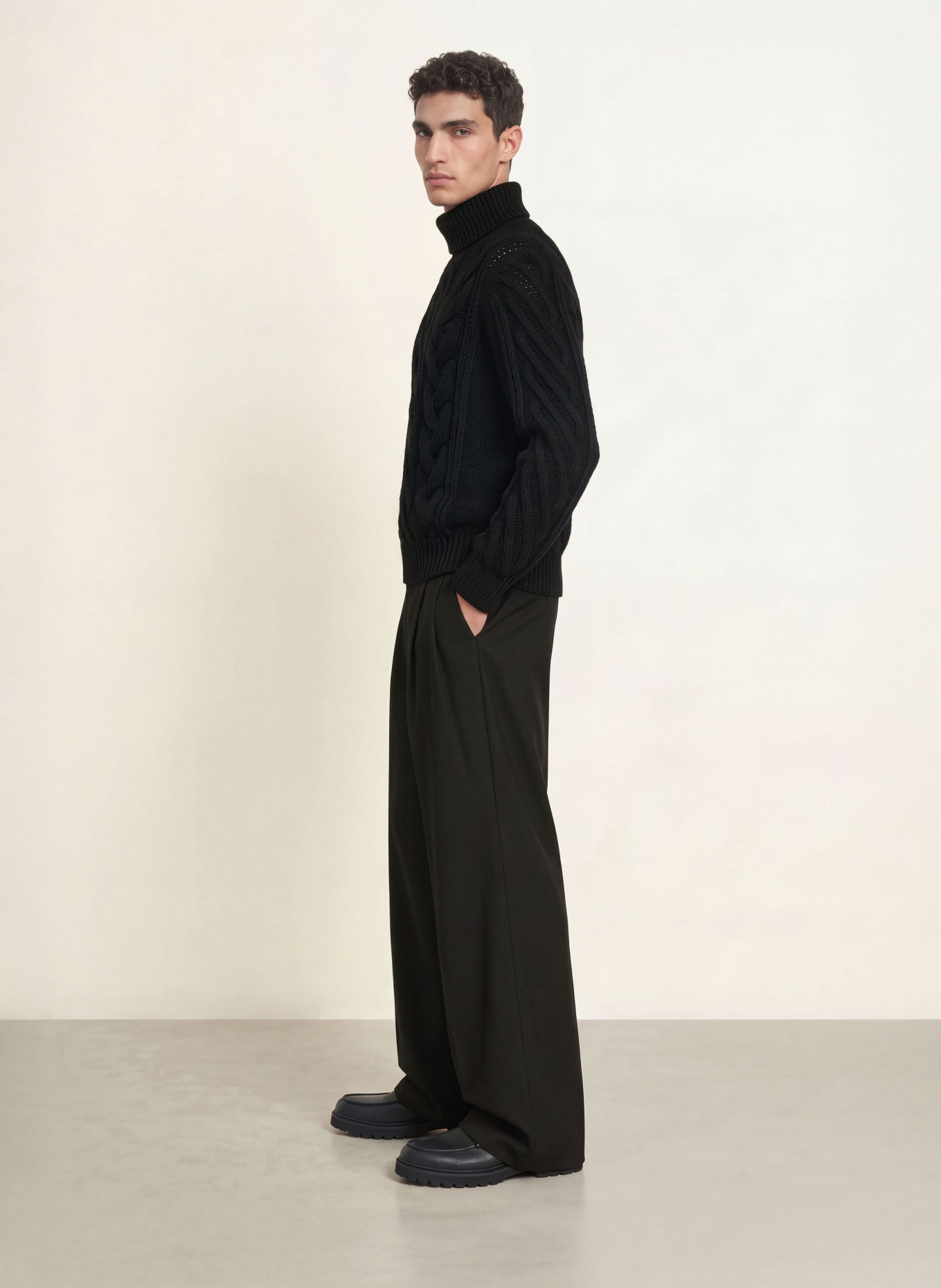 HUGO SCANLON Turtleneck sweater: BLACK