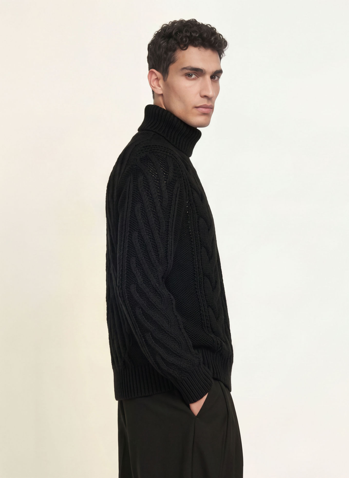 HUGO SCANLON Turtleneck sweater: BLACK
