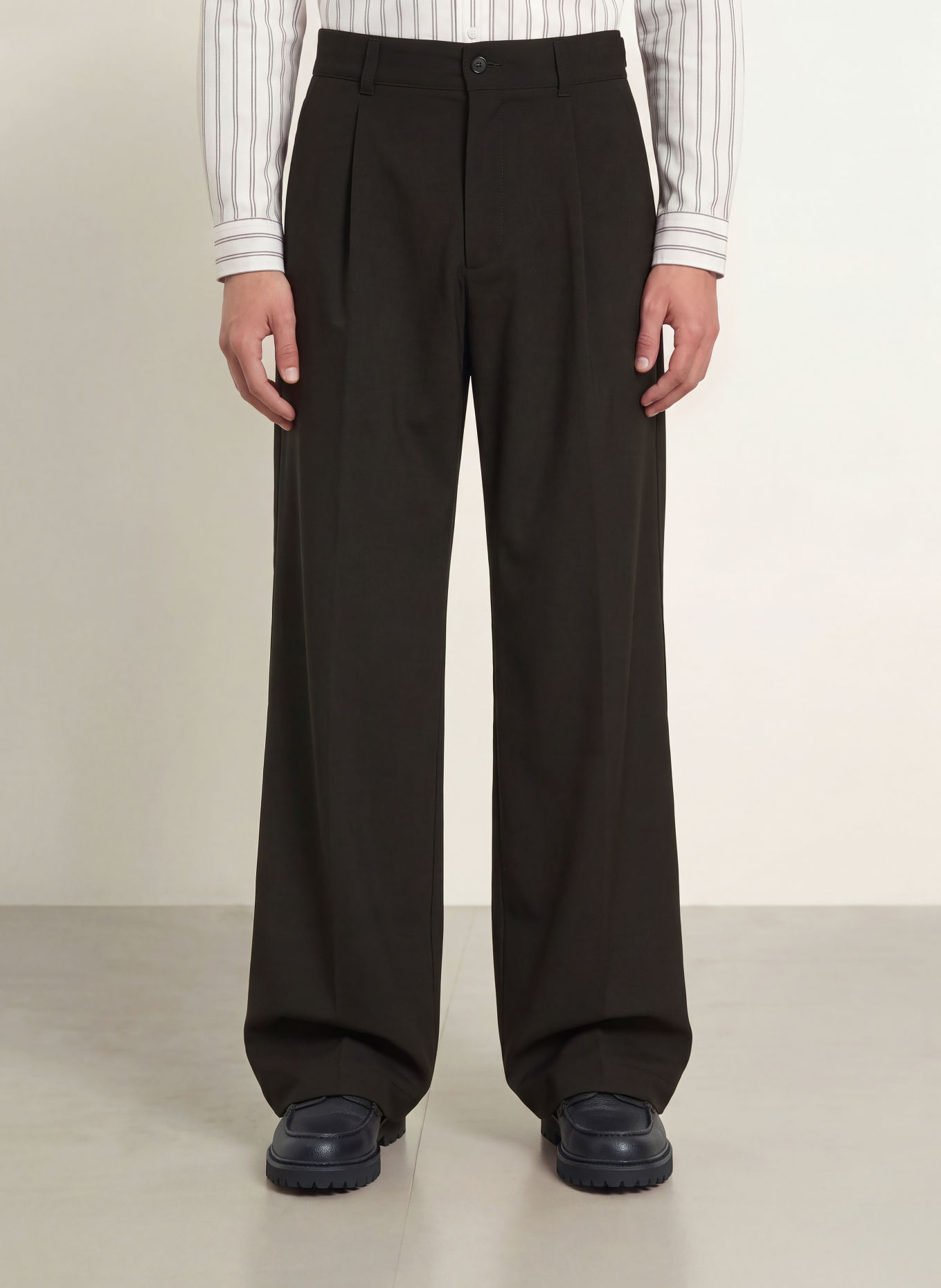 HUGO RIKO Regular Fit Chinos: BLACK