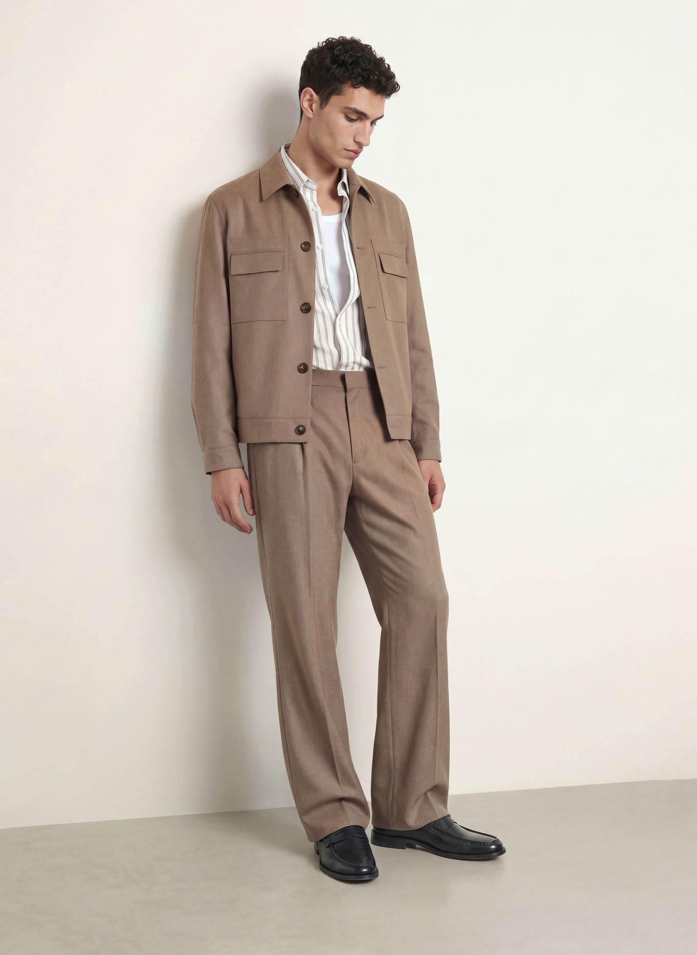 HUGO Overshirt JULIANO: TAUPE