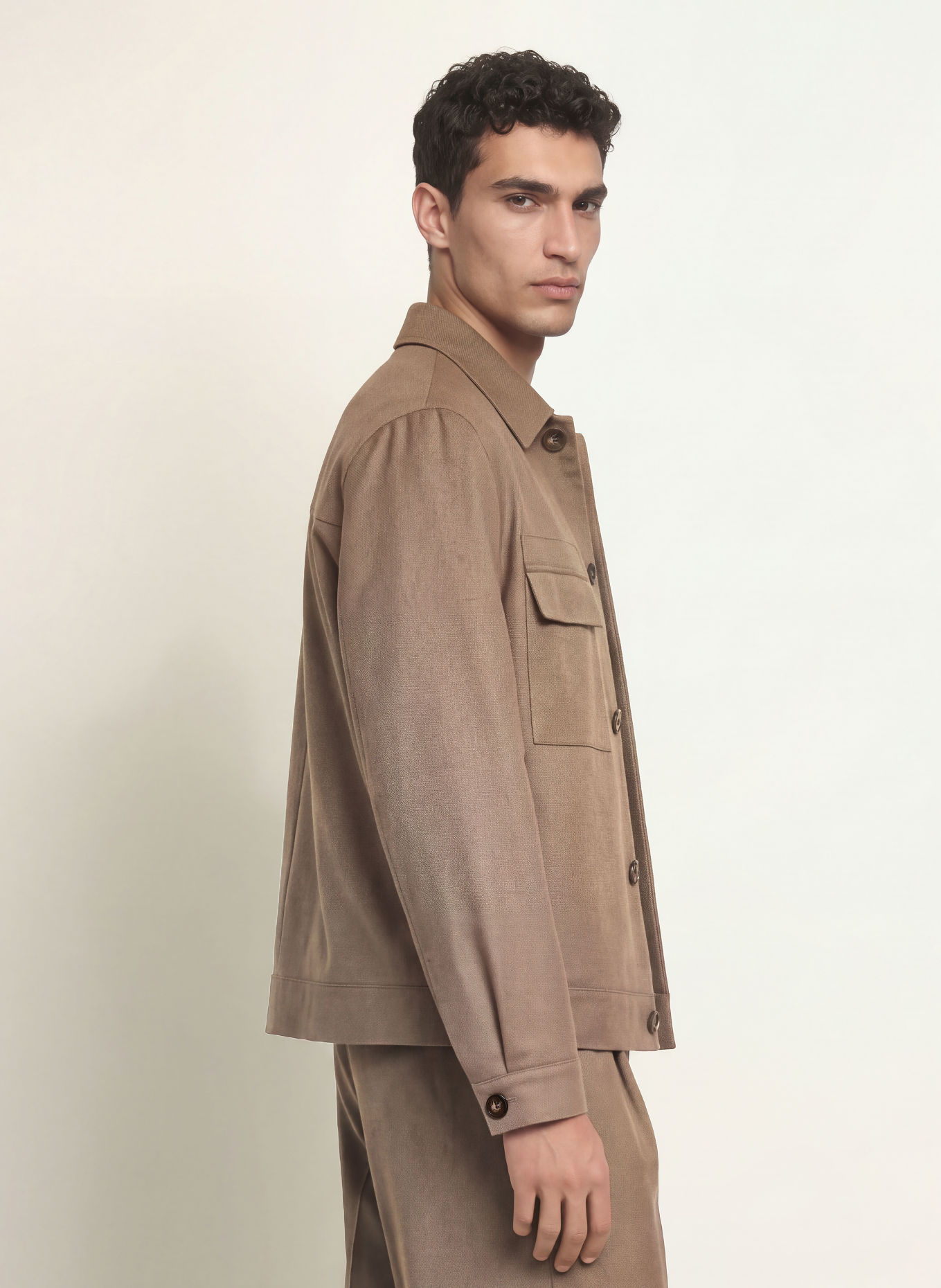 HUGO Overshirt JULIANO: TAUPE