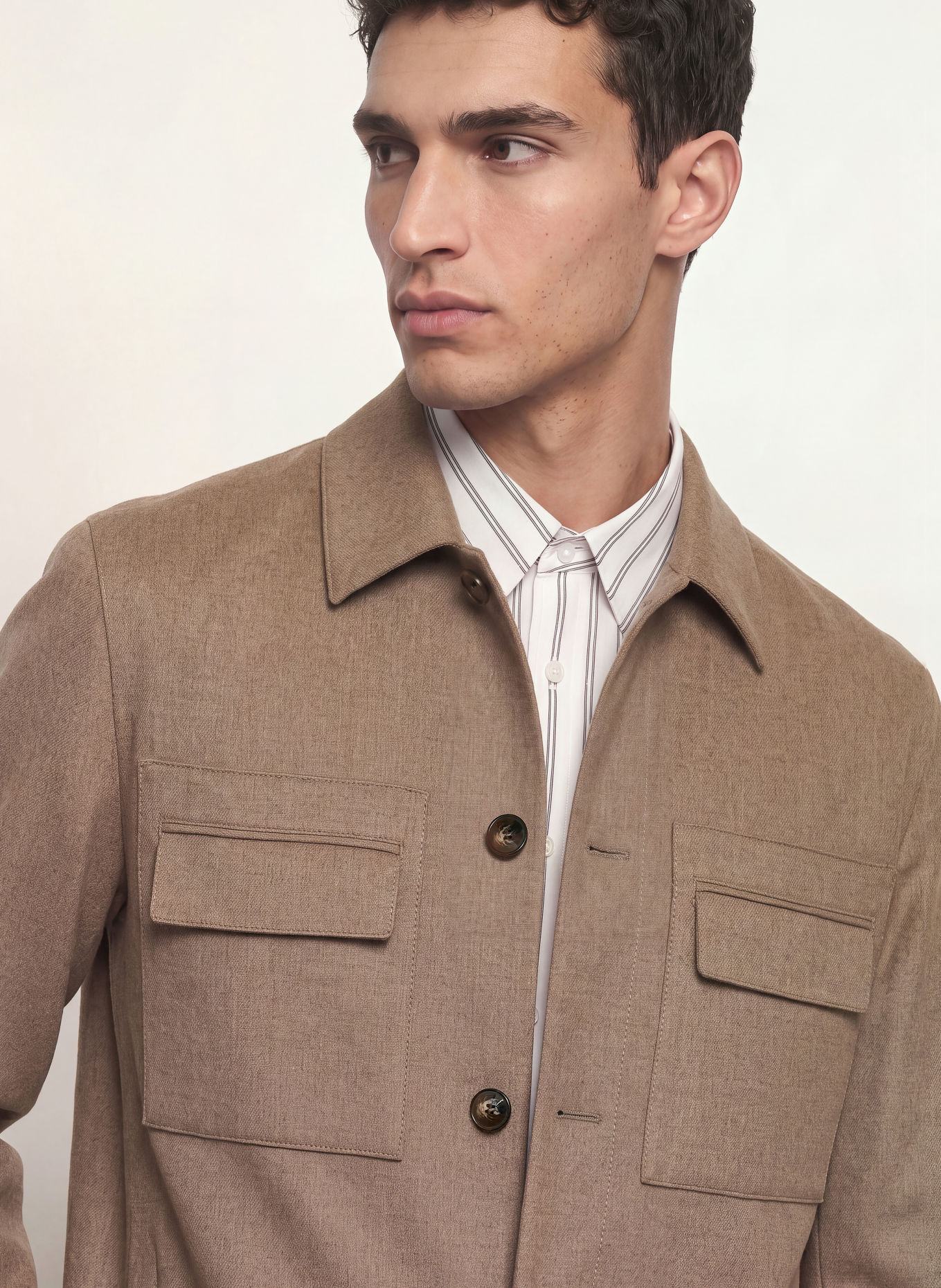HUGO Overshirt JULIANO: TAUPE