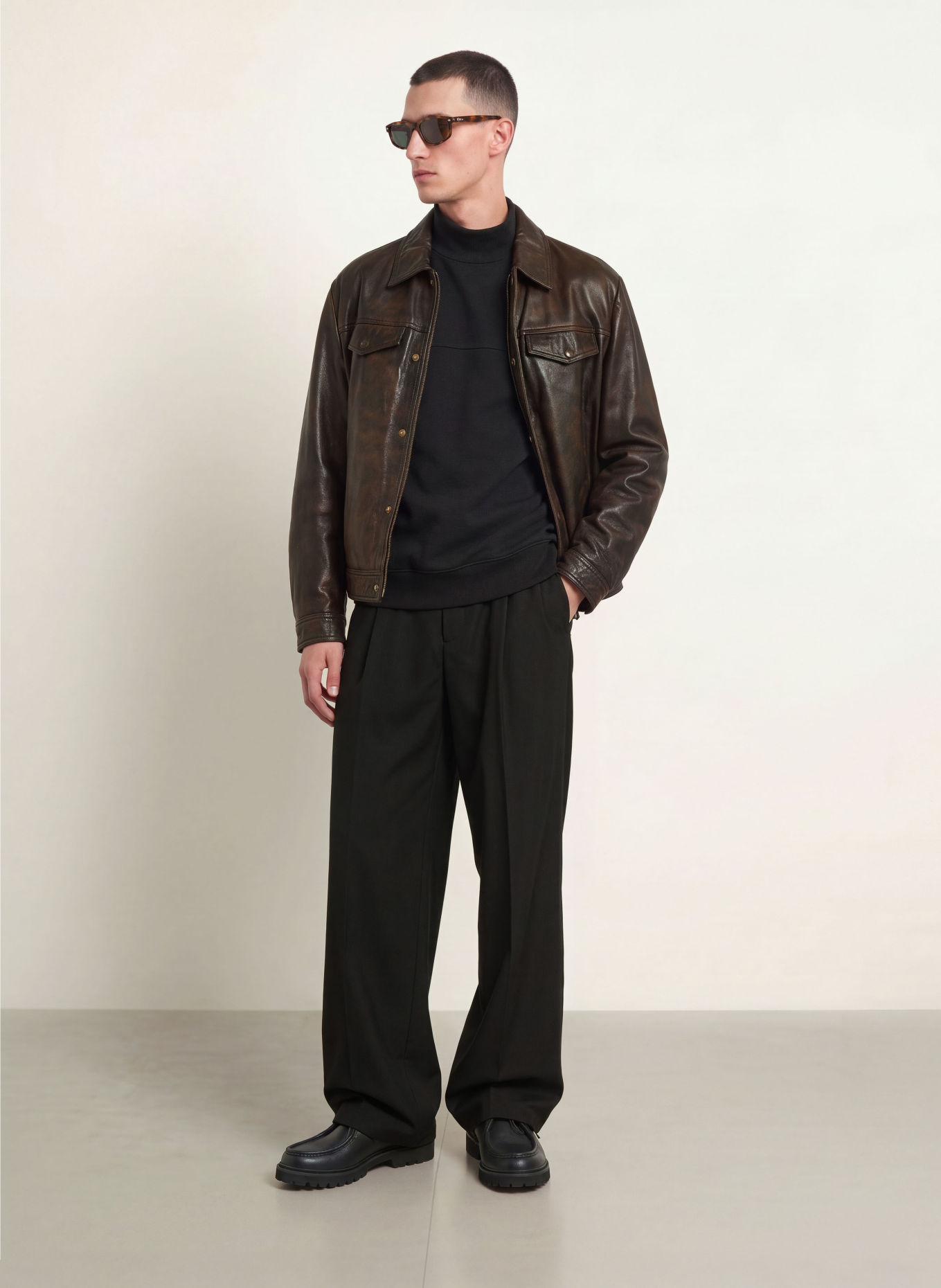 HUGO TARLY Regular Fit Trousers: BLACK