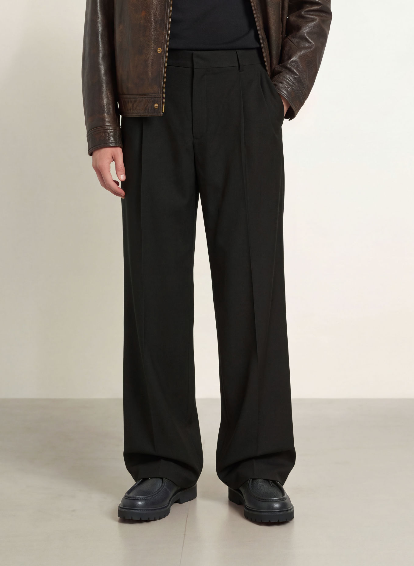 HUGO TARLY Regular Fit Trousers: BLACK