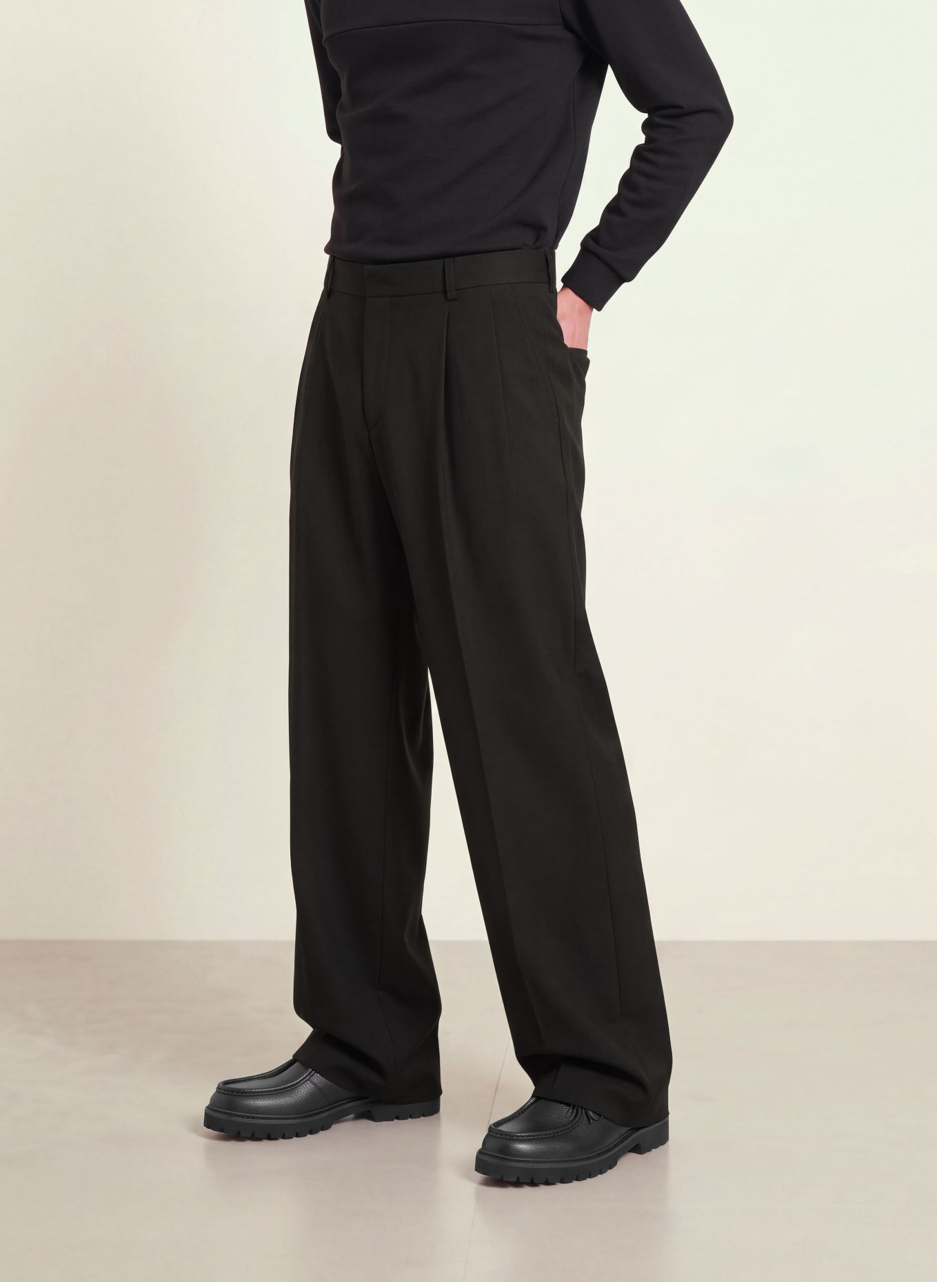 HUGO TARLY Regular Fit Trousers: BLACK