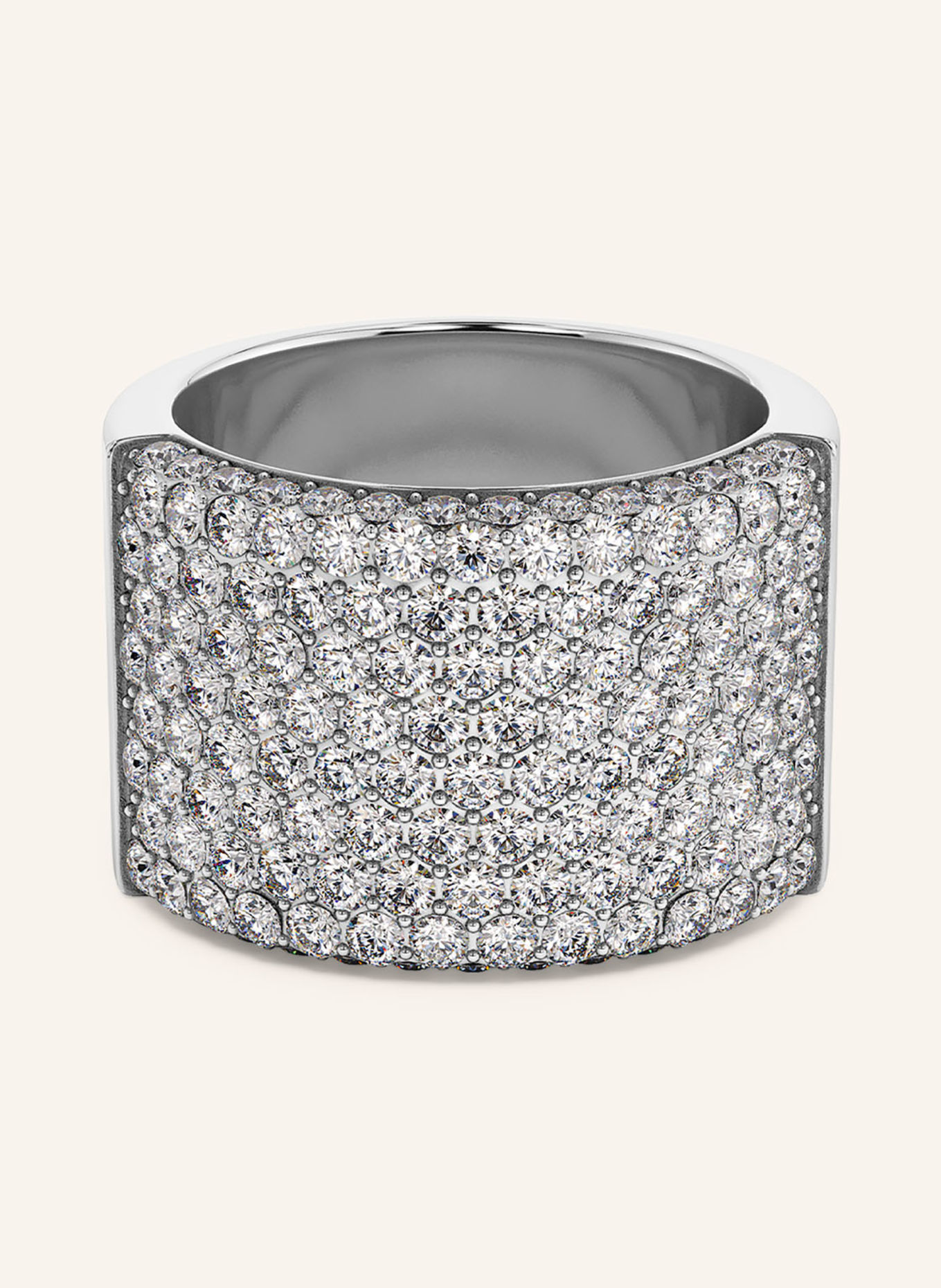 EDBLAD Prsten PRISMA L: STŘÍBRNÁ / BÍLÁ