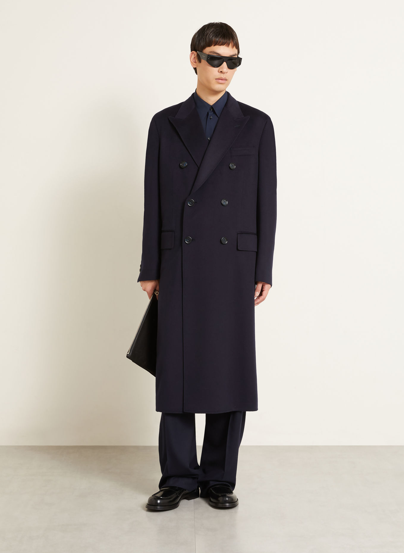 DOLCE & GABBANA Wool coat: DARK BLUE