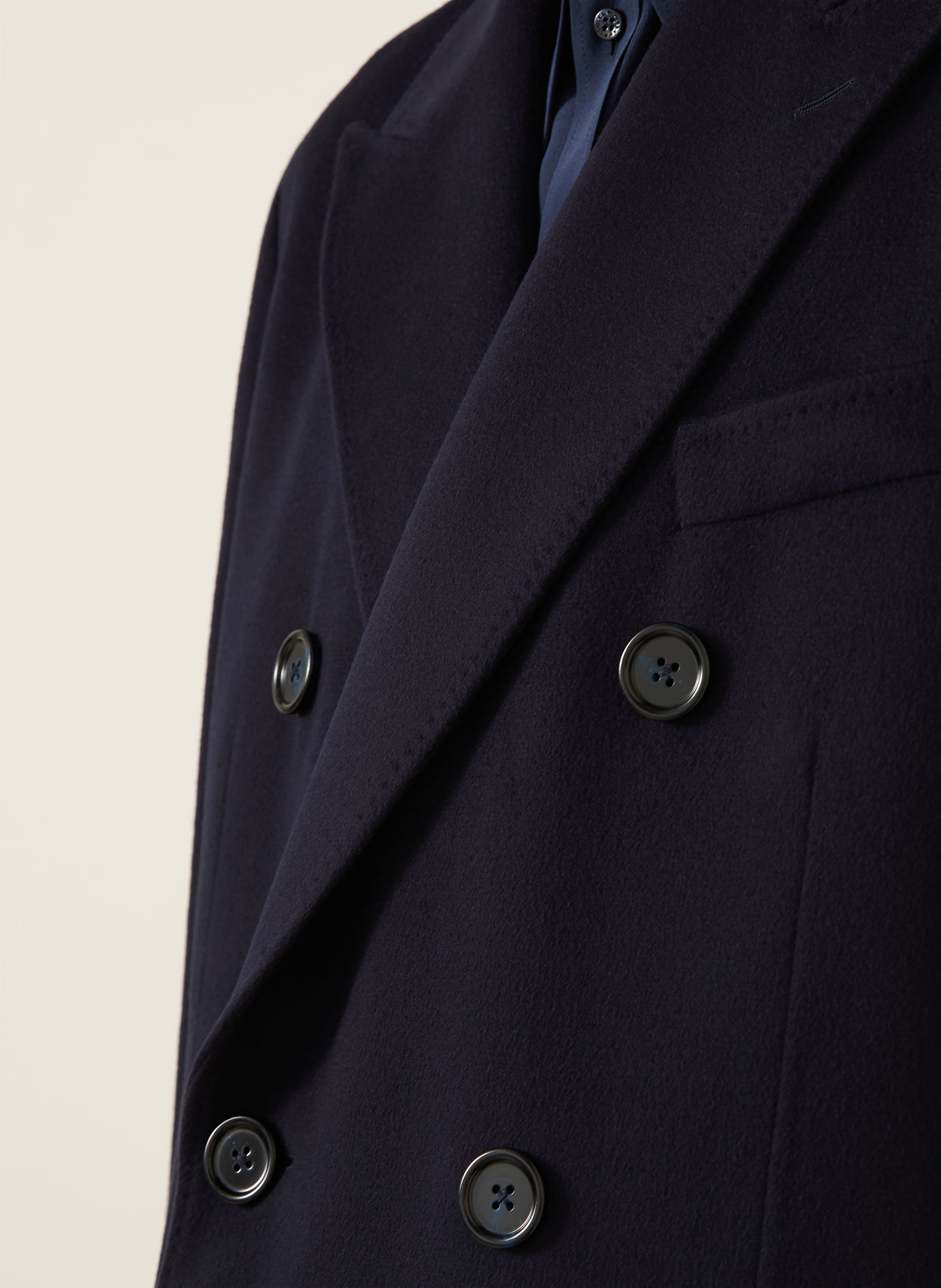 DOLCE & GABBANA Wool coat: DARK BLUE