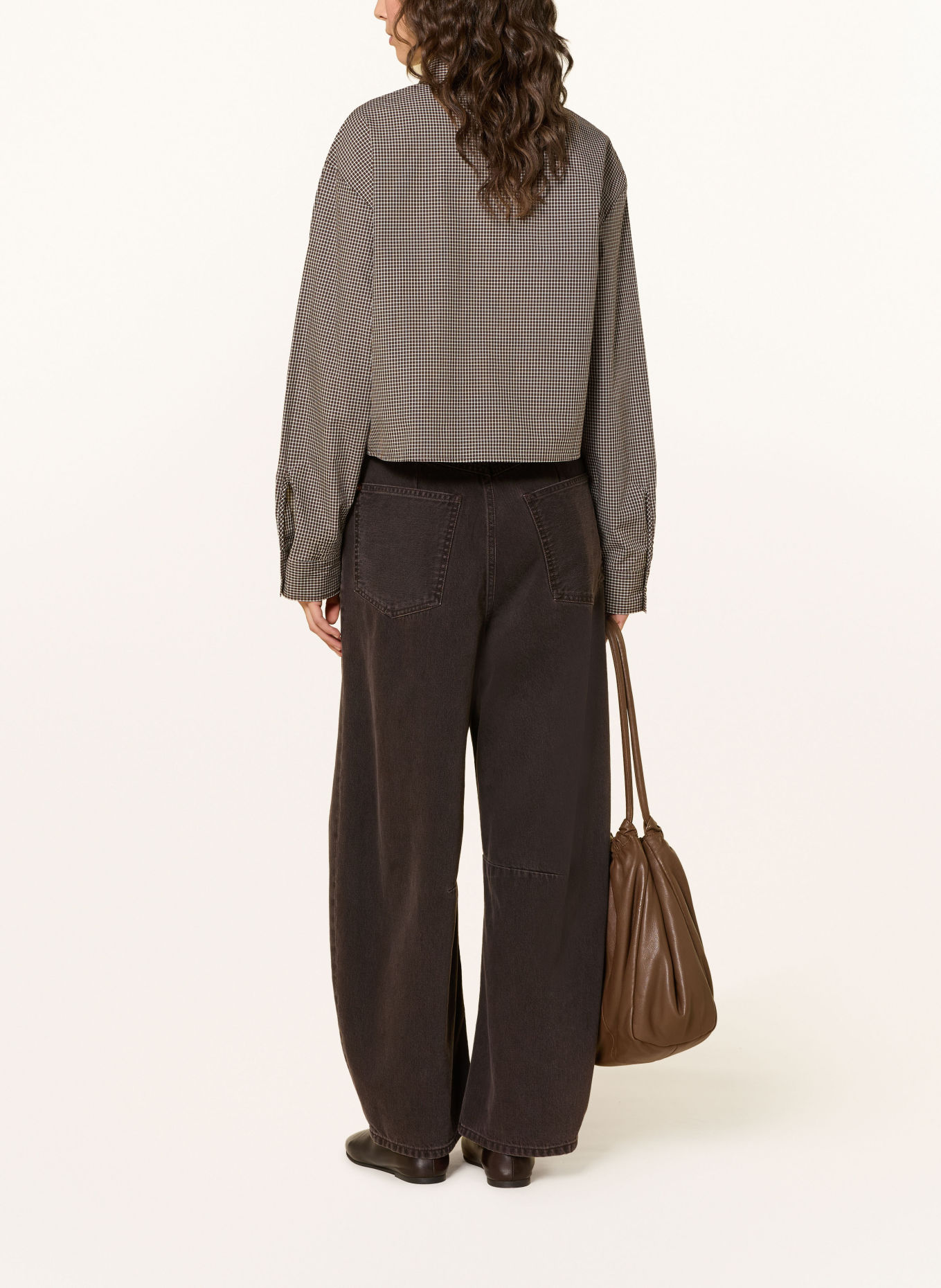 darling harbour Hemdbluse mit abnehmbarer Krawatte: dark brown / beige