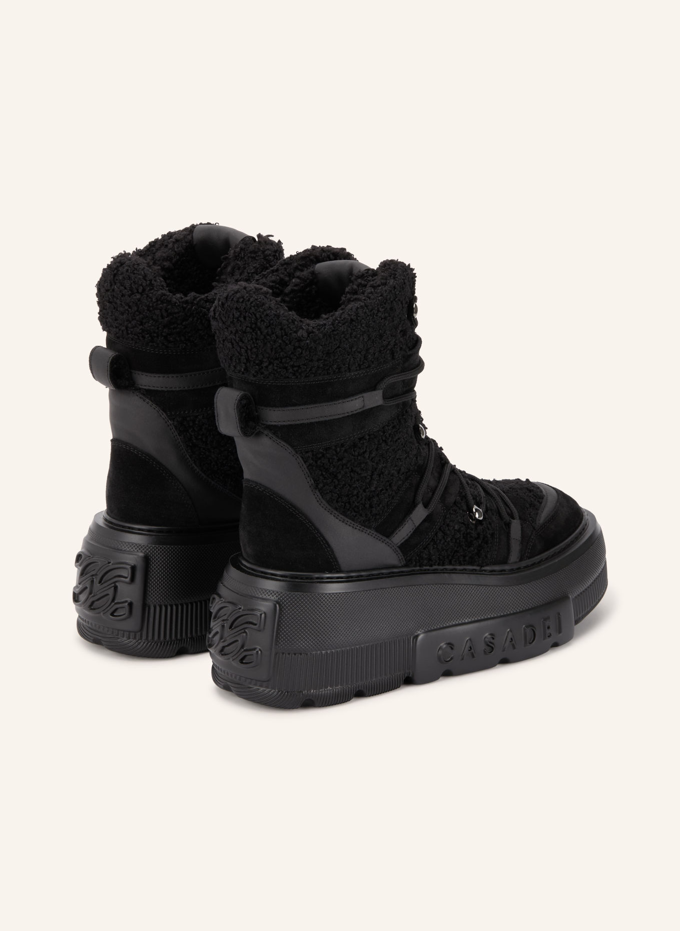 CASADEI NEXUS Platform Boots: BLACK