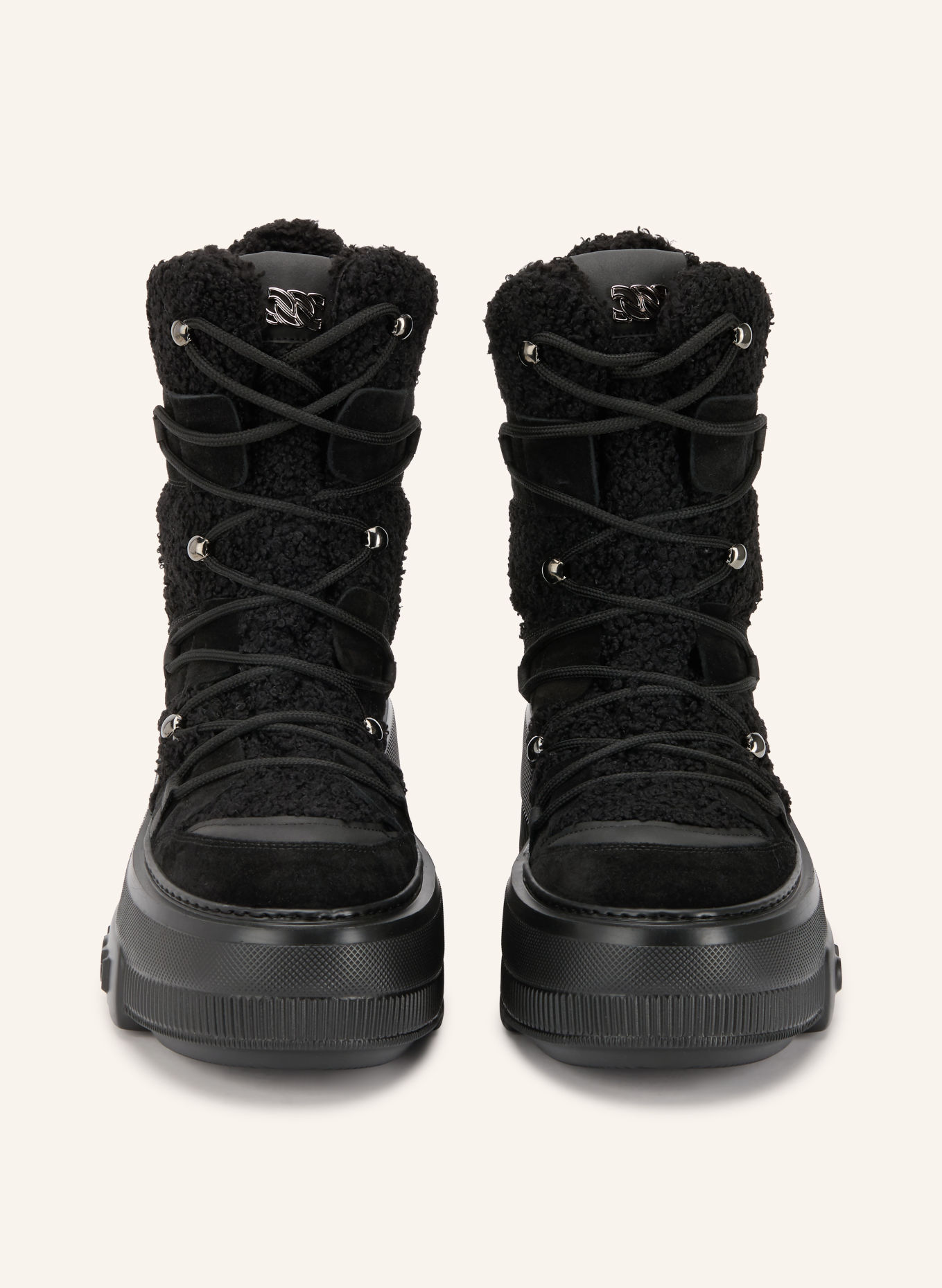 CASADEI NEXUS Platform Boots: BLACK