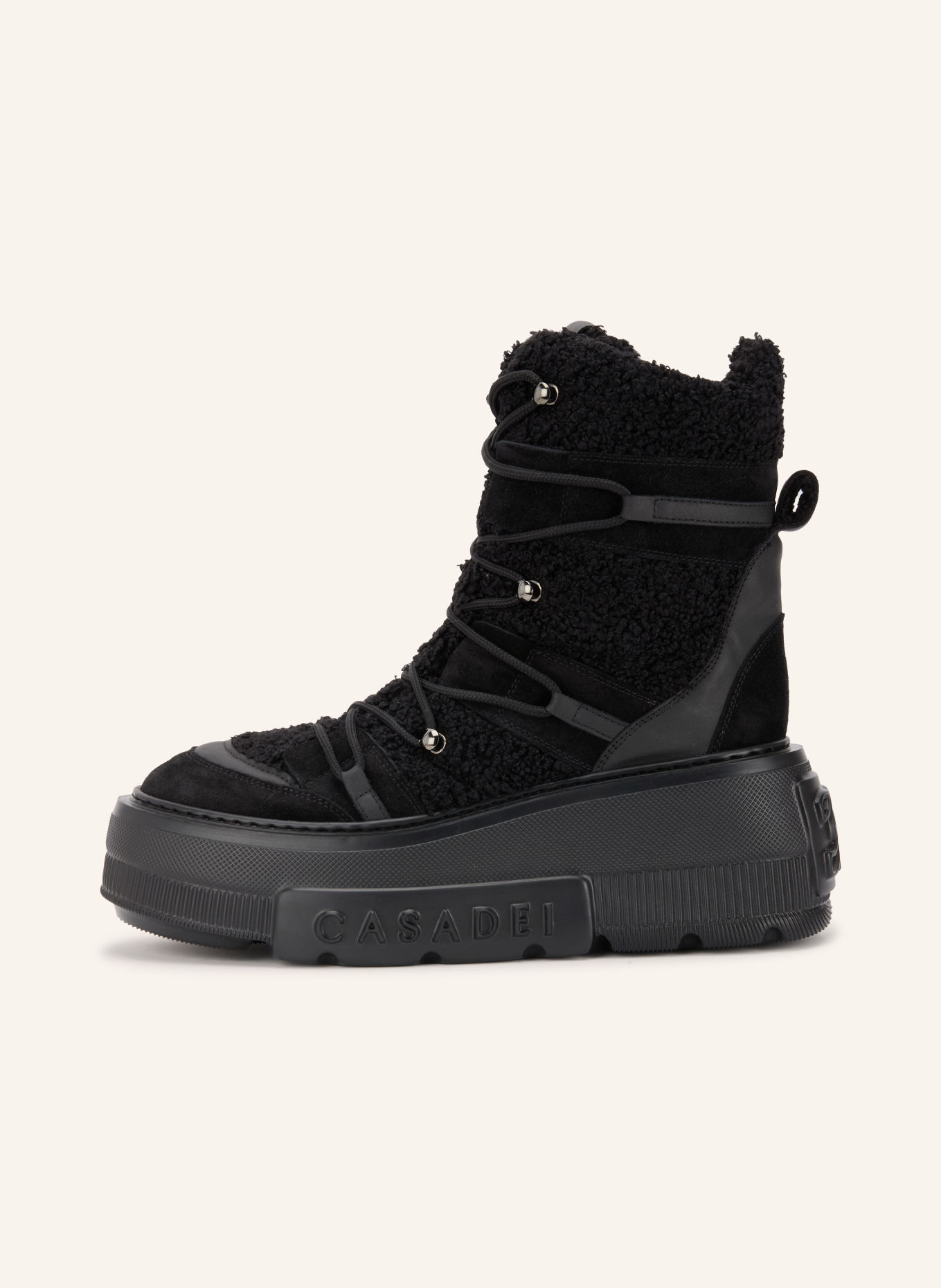 CASADEI NEXUS Platform Boots: BLACK