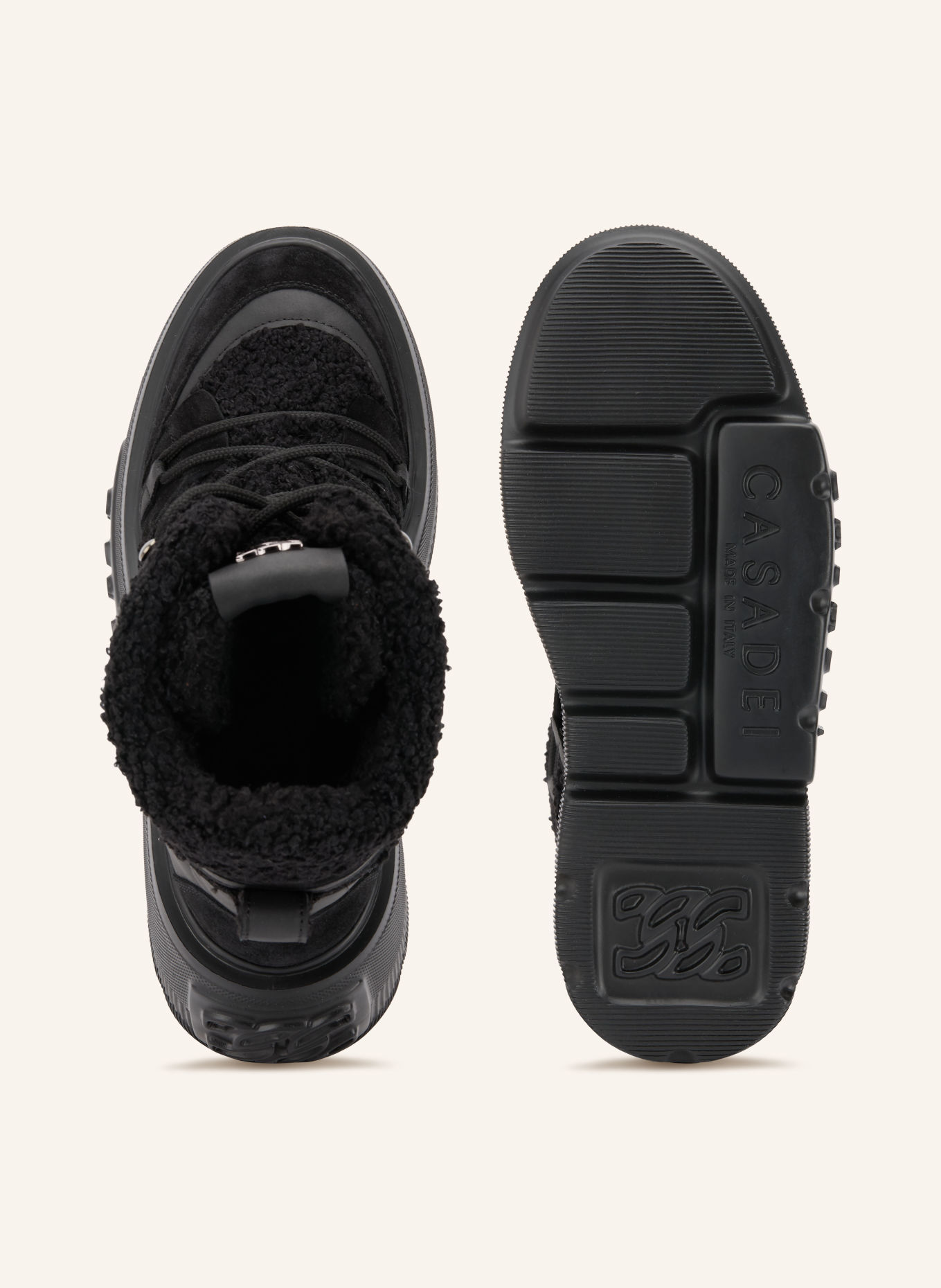 CASADEI NEXUS Platform Boots: BLACK
