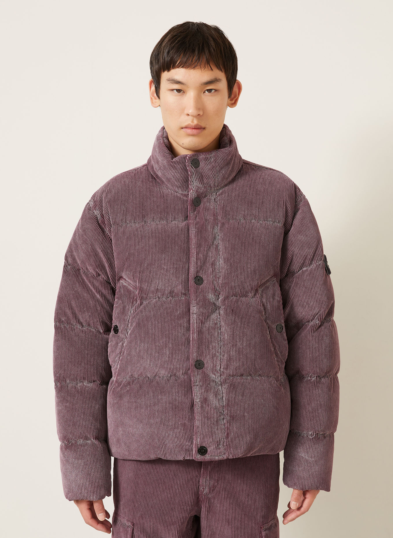 STONE ISLAND Daunenjacke aus Cord: ALTROSA