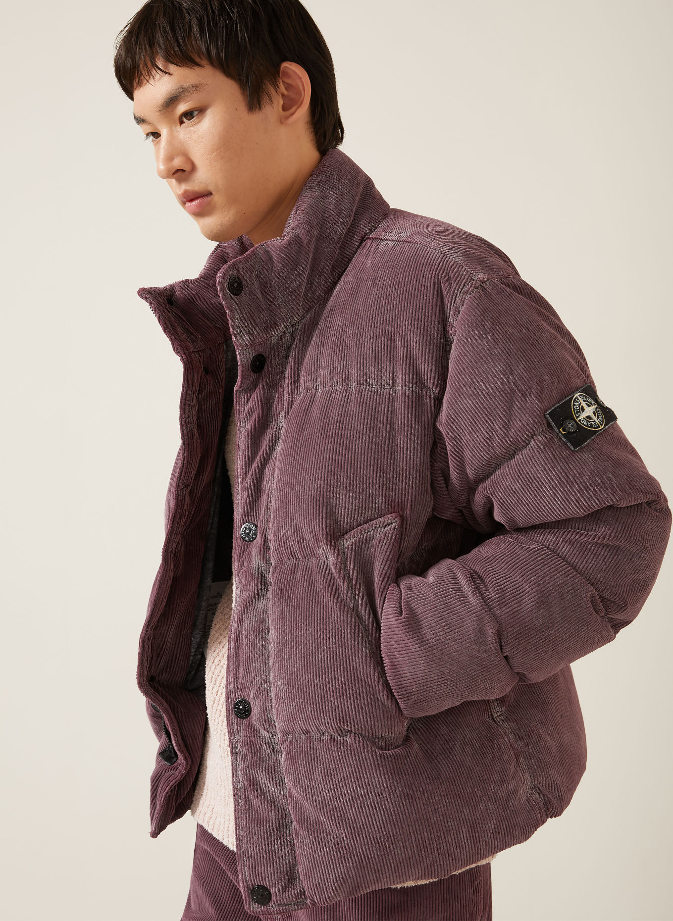 STONE ISLAND Daunenjacke aus Cord: ALTROSA