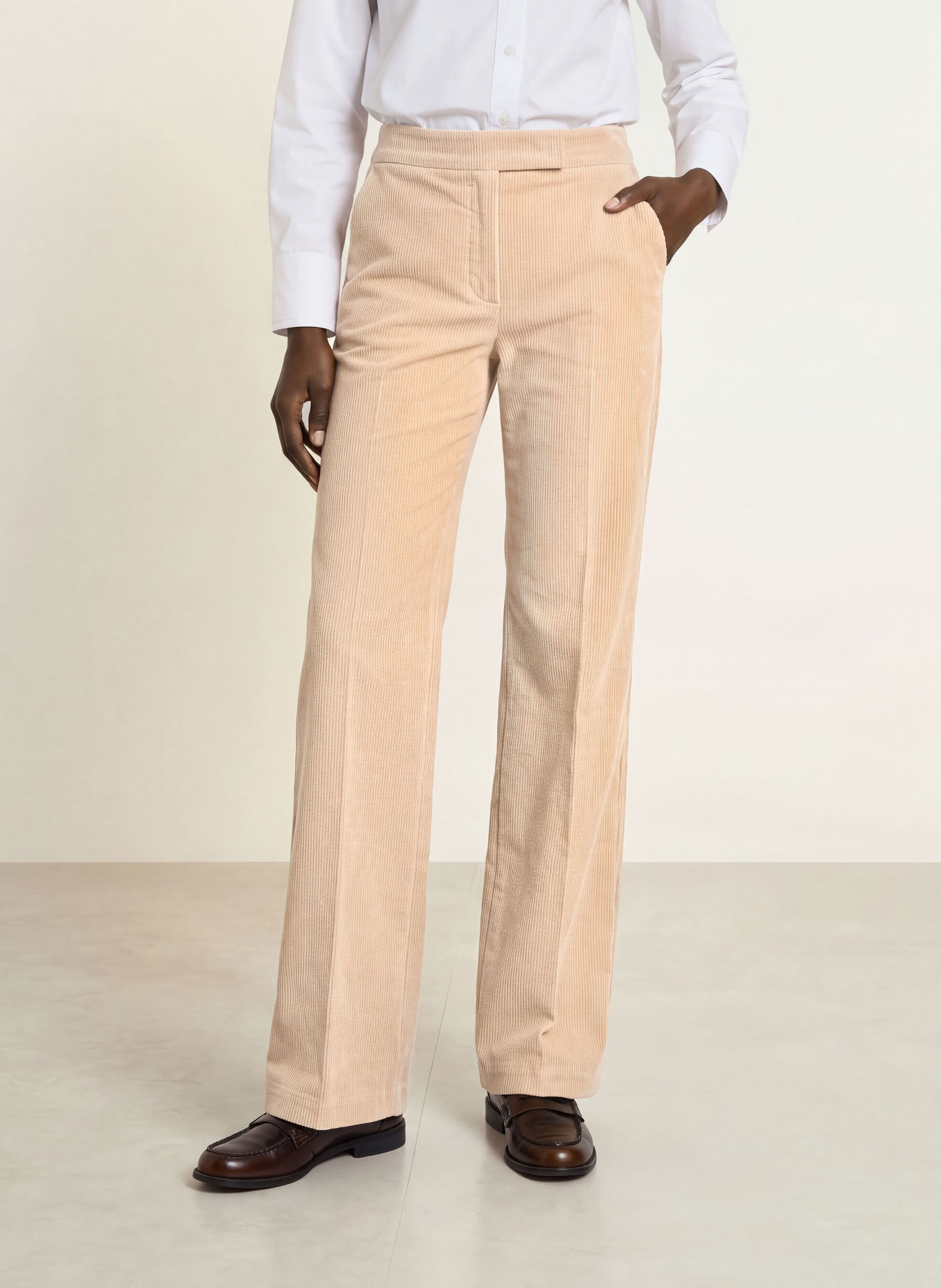 windsor. Marlenehose aus Cord: HELLBRAUN