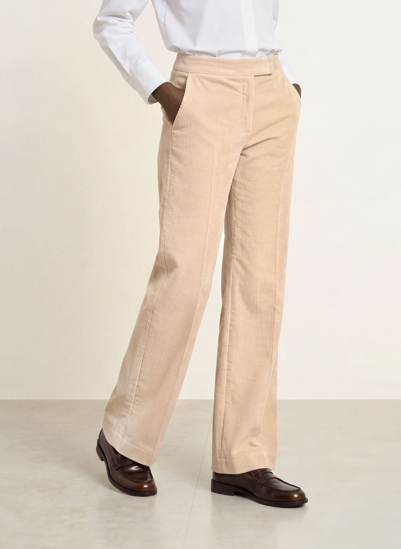 windsor. Marlenehose aus Cord: HELLBRAUN