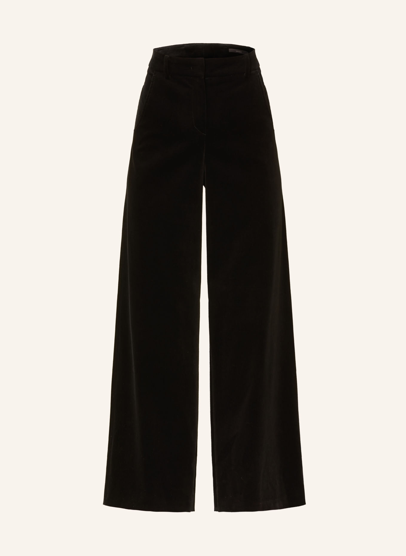 windsor. Velvet wide-leg trousers: BLACK