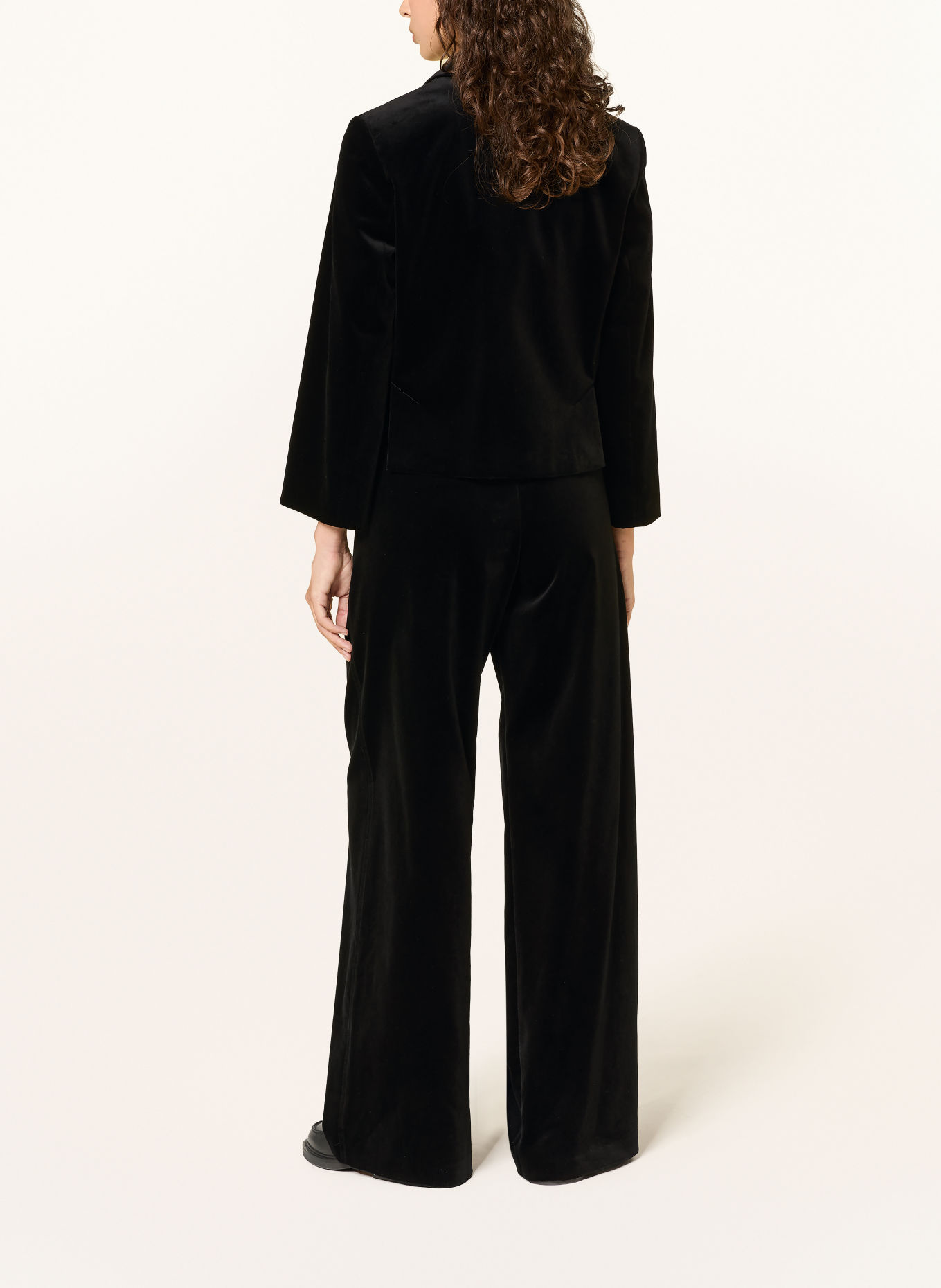 windsor. Velvet wide-leg trousers: BLACK