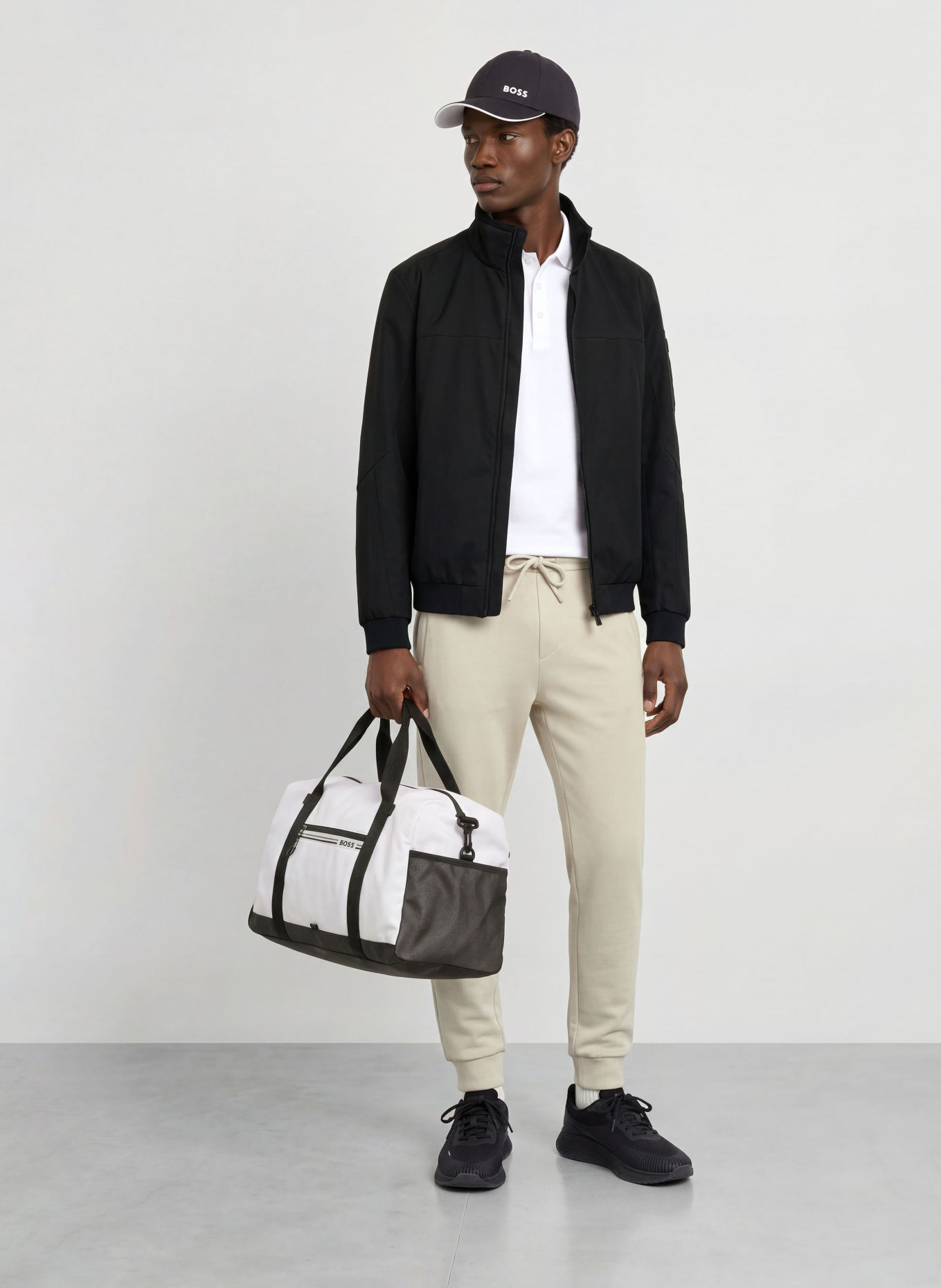 BOSS HEXATECH Bomber jacket: BLACK