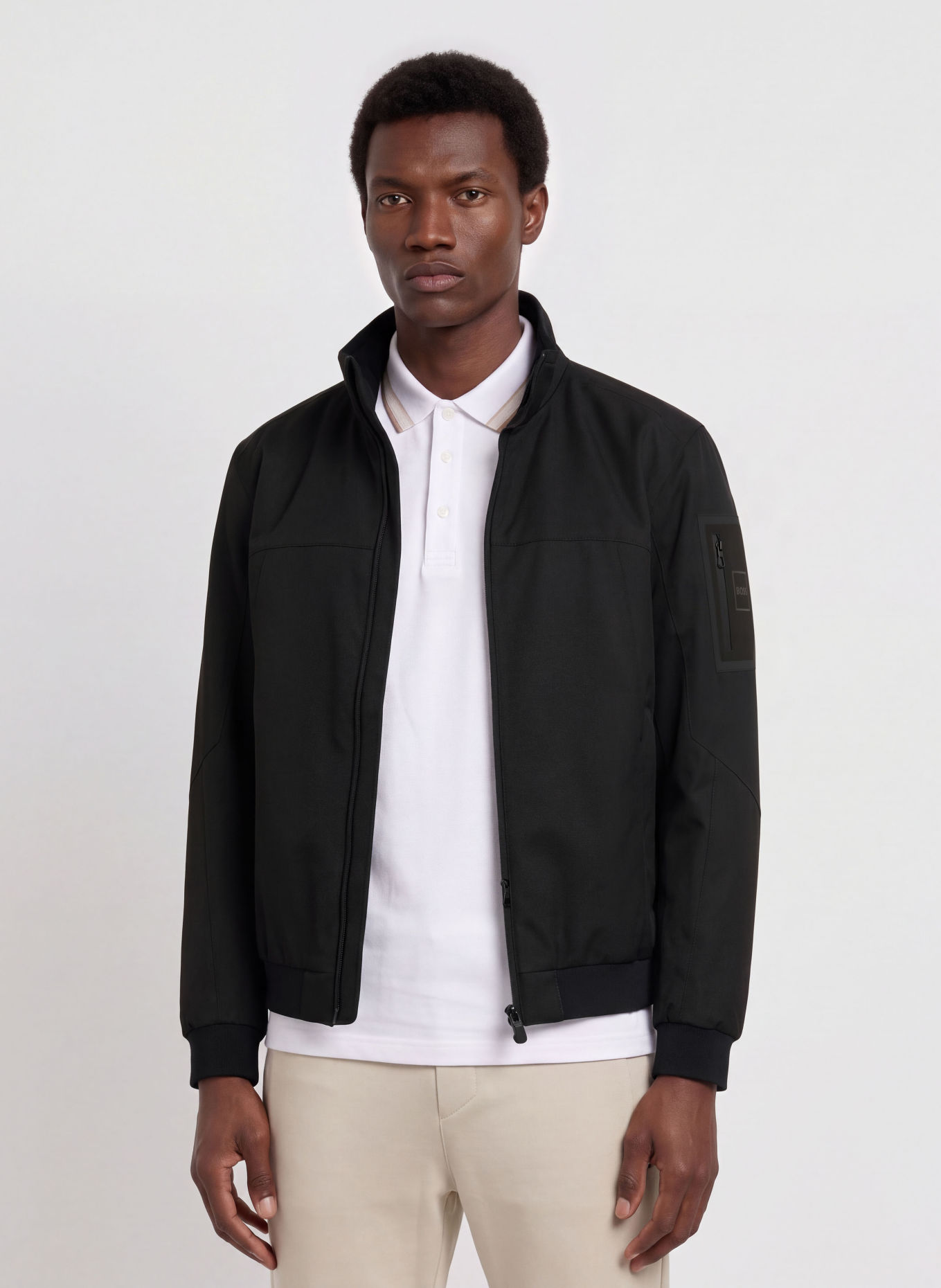 BOSS HEXATECH Bomber jacket: BLACK