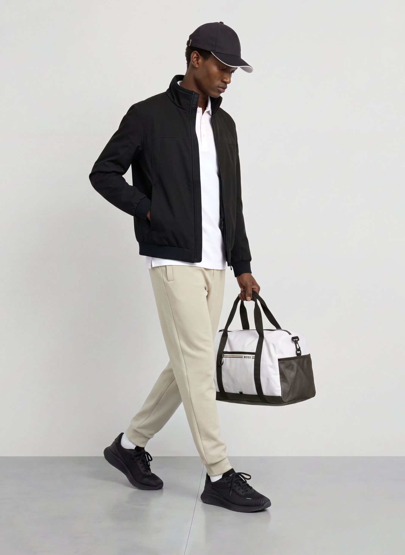 BOSS HEXATECH Bomber jacket: BLACK