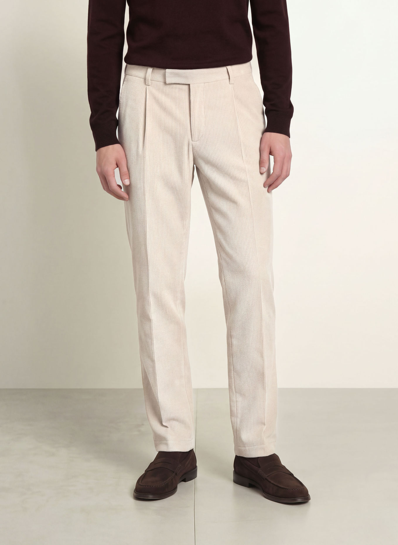 CINQUE Anzughose CISALTO Tapered Fit aus Cord: 22 hellbraun